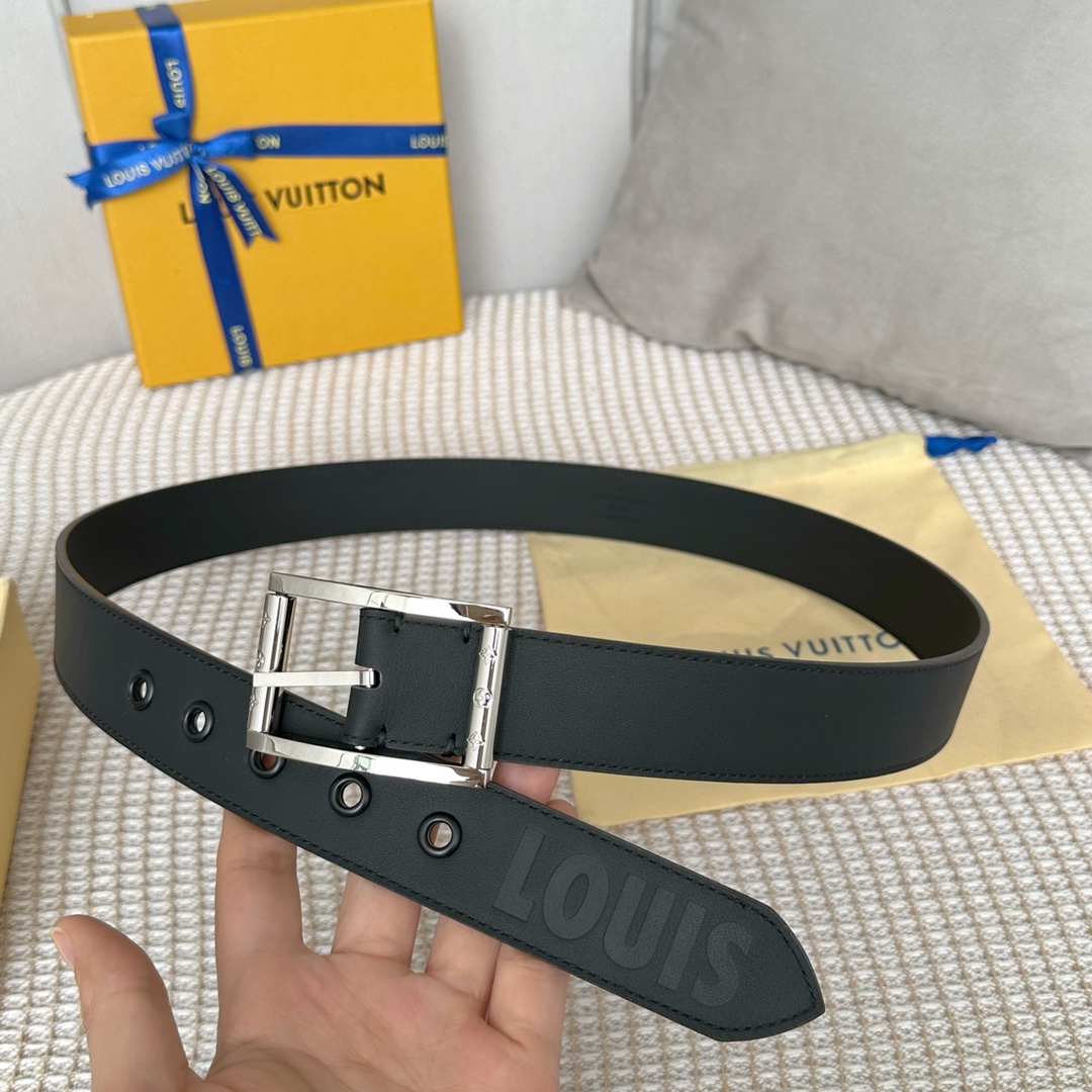 Louis Vuitton Male Basic Belt Cow Leather S-l