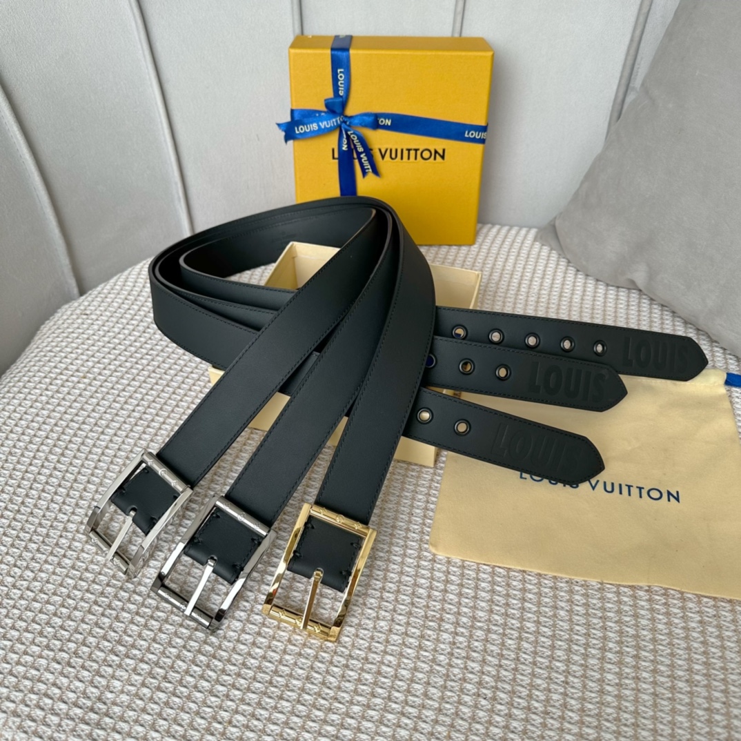 Louis Vuitton Male Basic Belt Cow Leather S-l