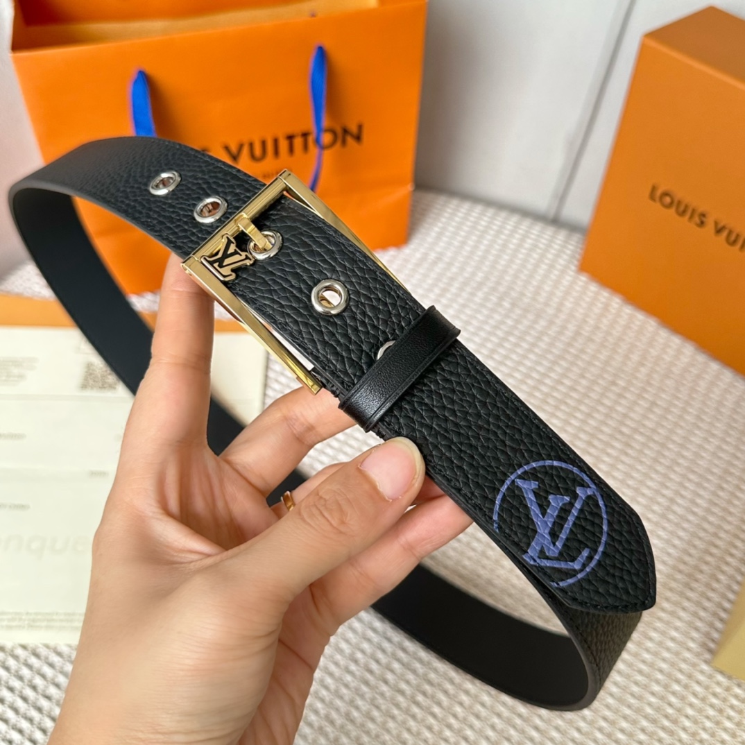Louis Vuitton Male Basic Belt Cow Leather S-l