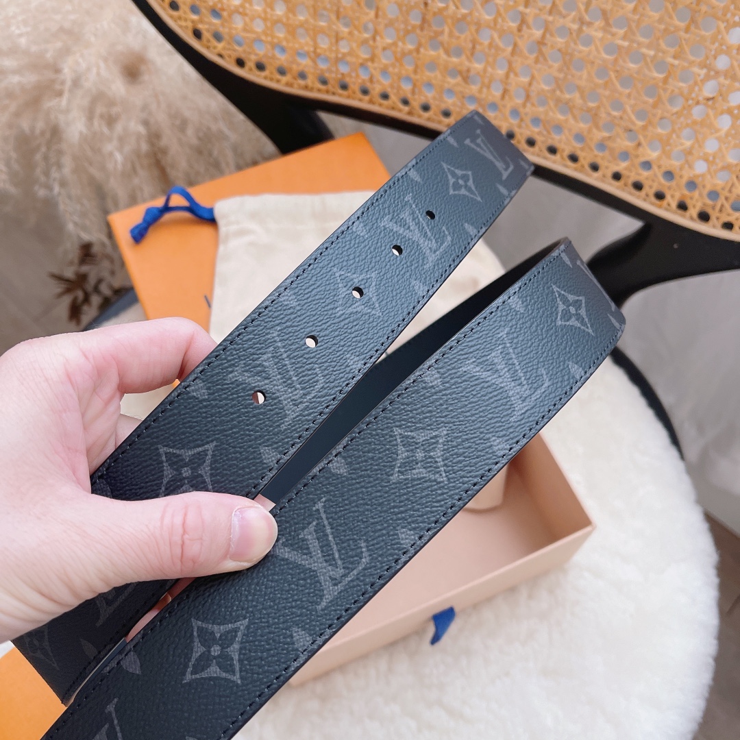 Louis Vuitton Male Basic Belt Cow Leather S-m-l