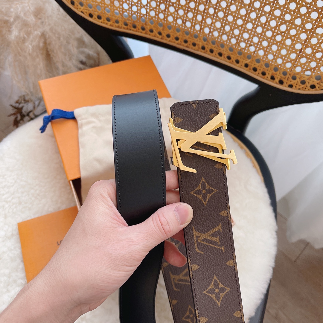 Louis Vuitton Male Basic Belt Cow Leather S-m-l