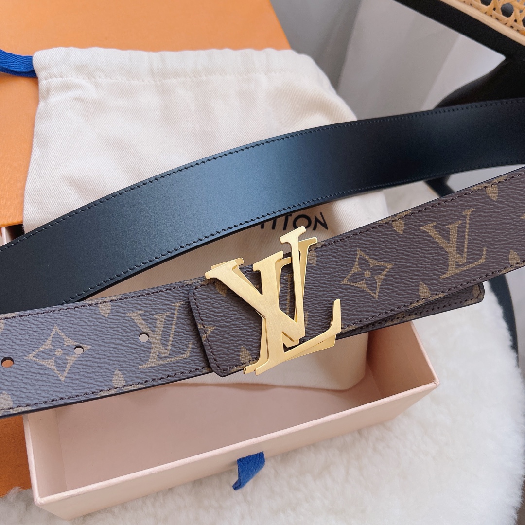 Louis Vuitton Male Basic Belt Cow Leather S-m-l