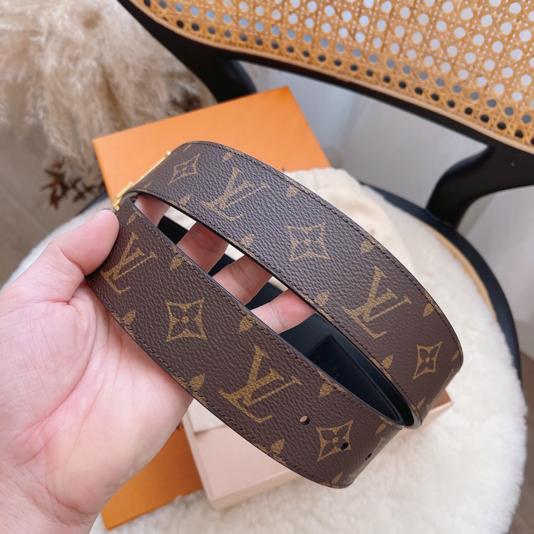 Louis Vuitton Male Basic Belt Cow Leather S-m-l