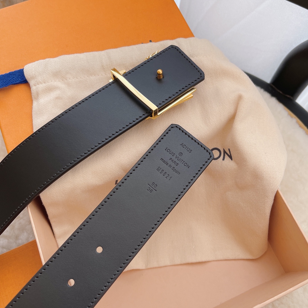 Louis Vuitton Male Basic Belt Cow Leather S-m-l