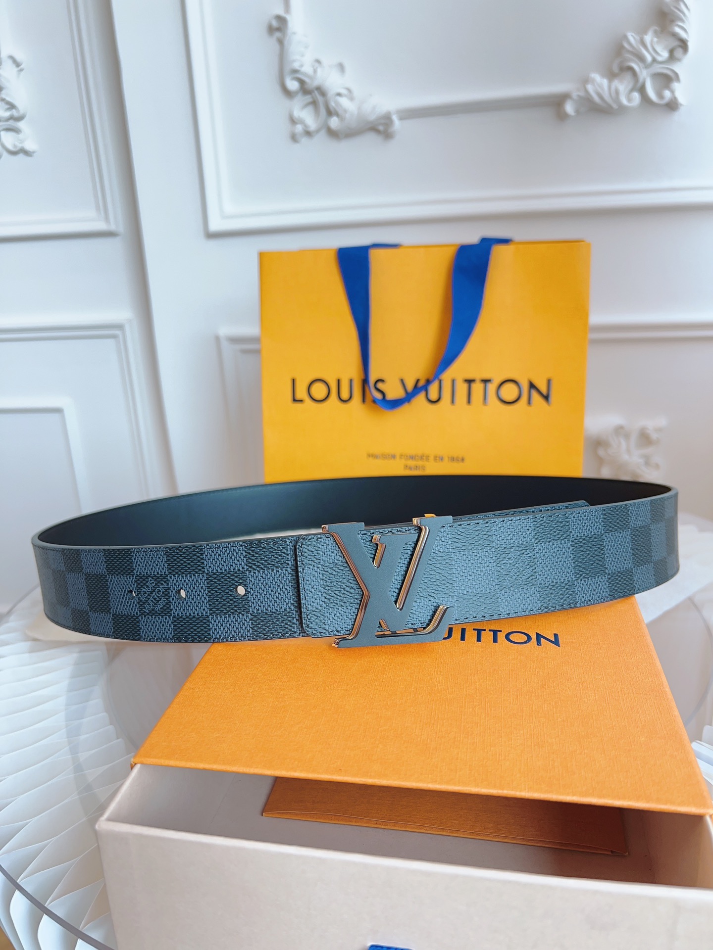 Louis Vuitton Basic Belt Top Grain Leather Black M-l