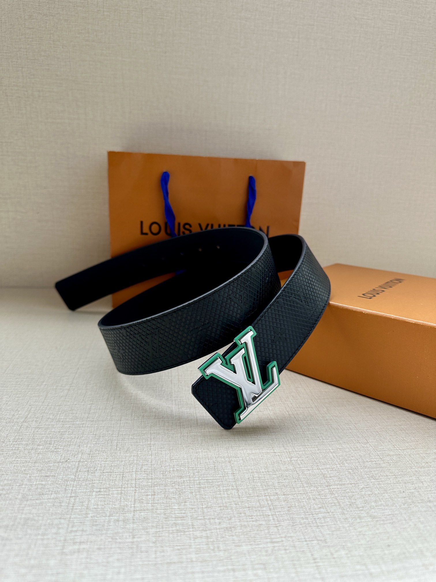 Louis Vuitton Leather Belt Cow Leather L