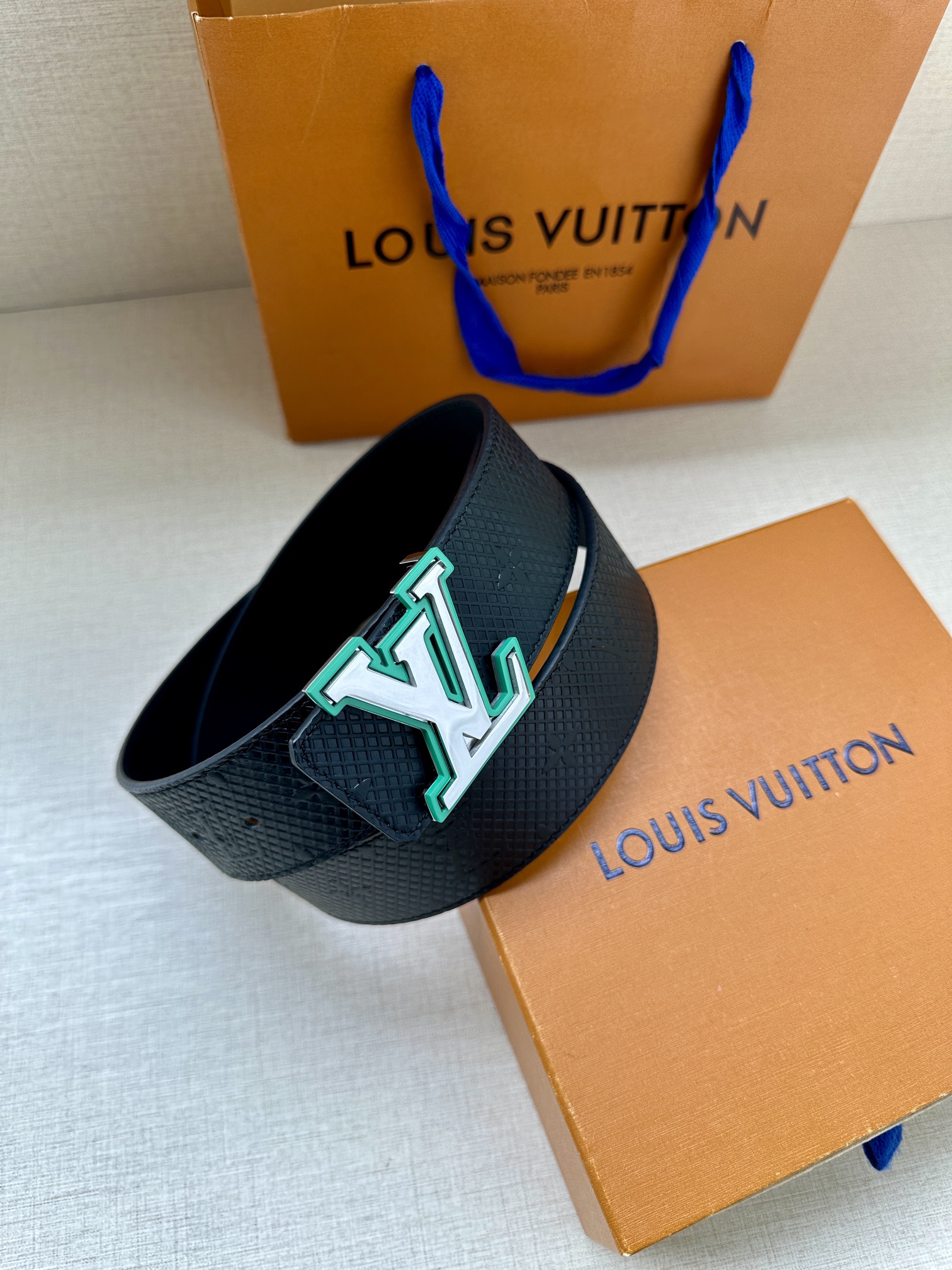 Louis Vuitton Leather Belt Cow Leather L