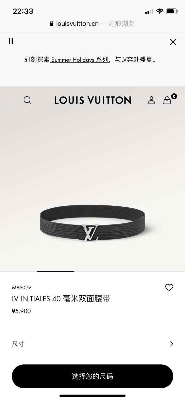 Louis Vuitton Basic Belt Cow Leather S-l