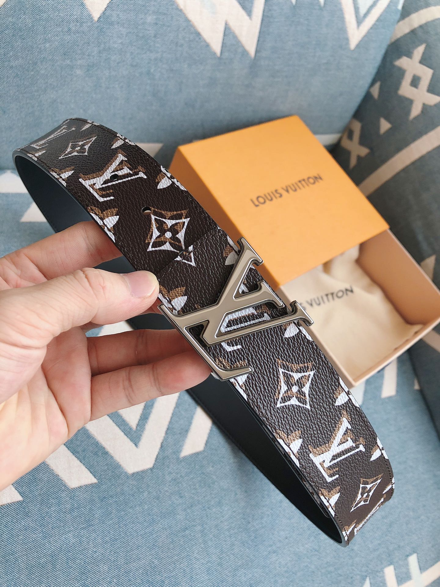 Louis Vuitton Male Leather Belt M-l