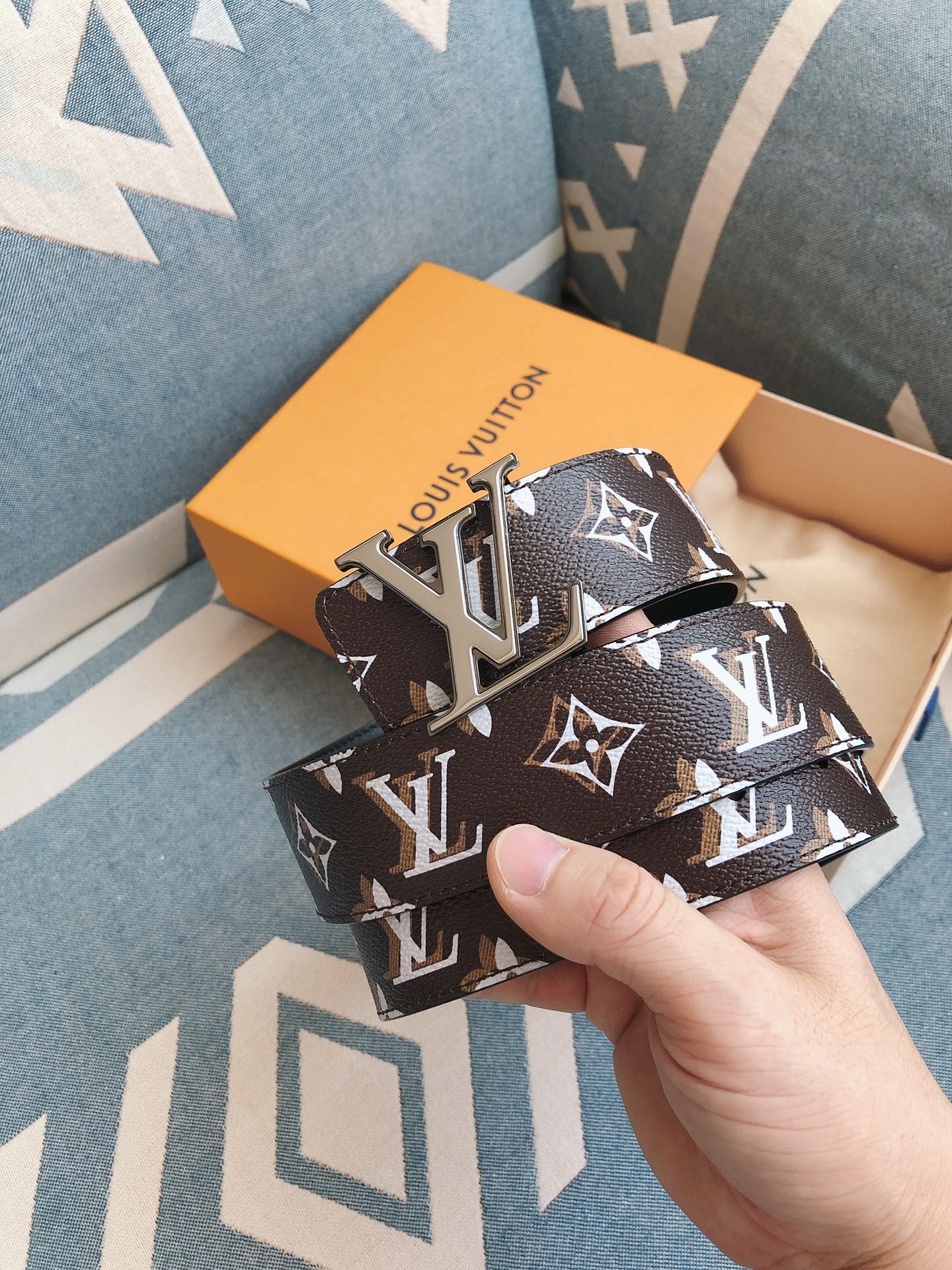 Louis Vuitton Male Leather Belt M-l