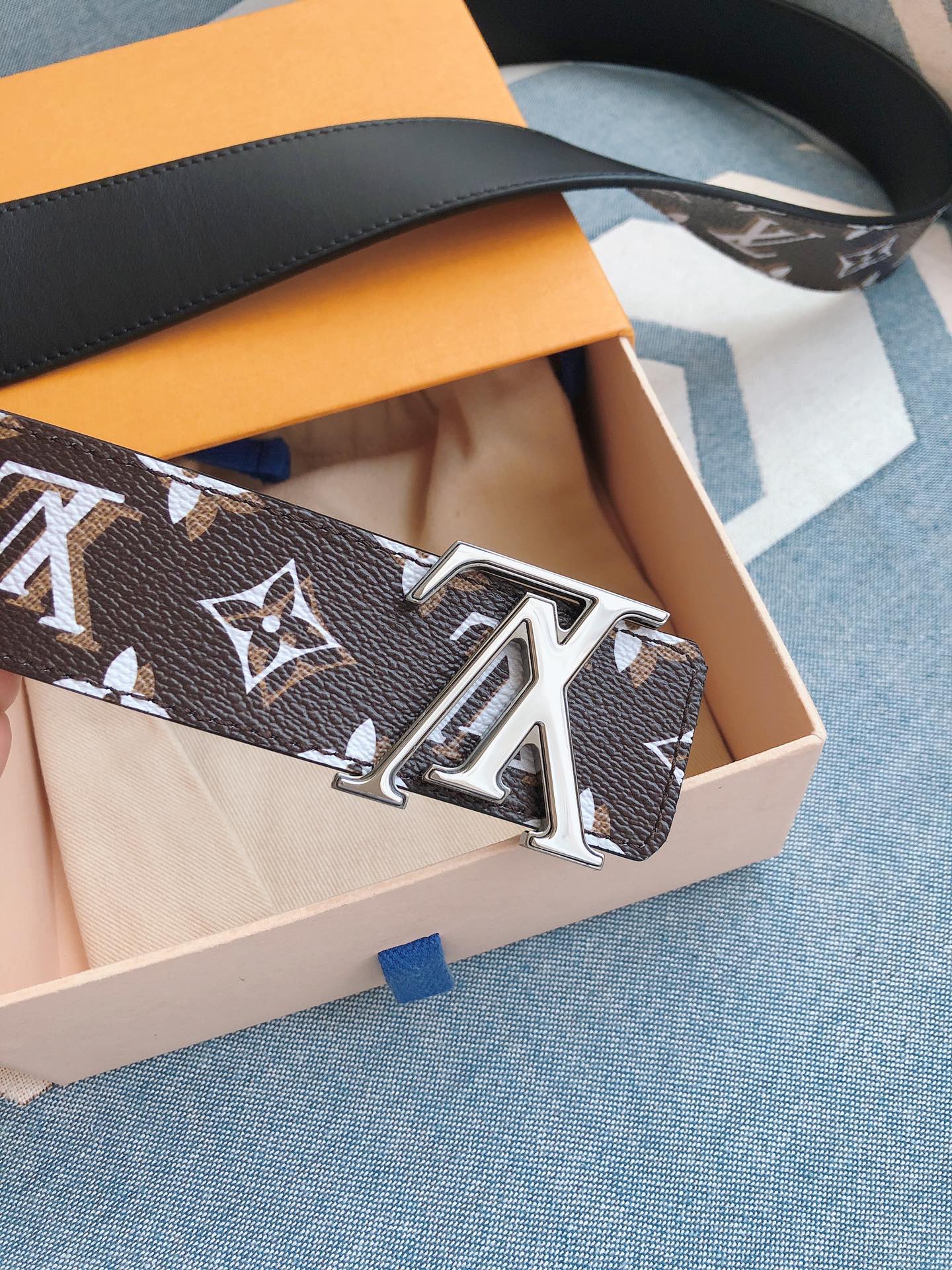 Louis Vuitton Male Leather Belt M-l