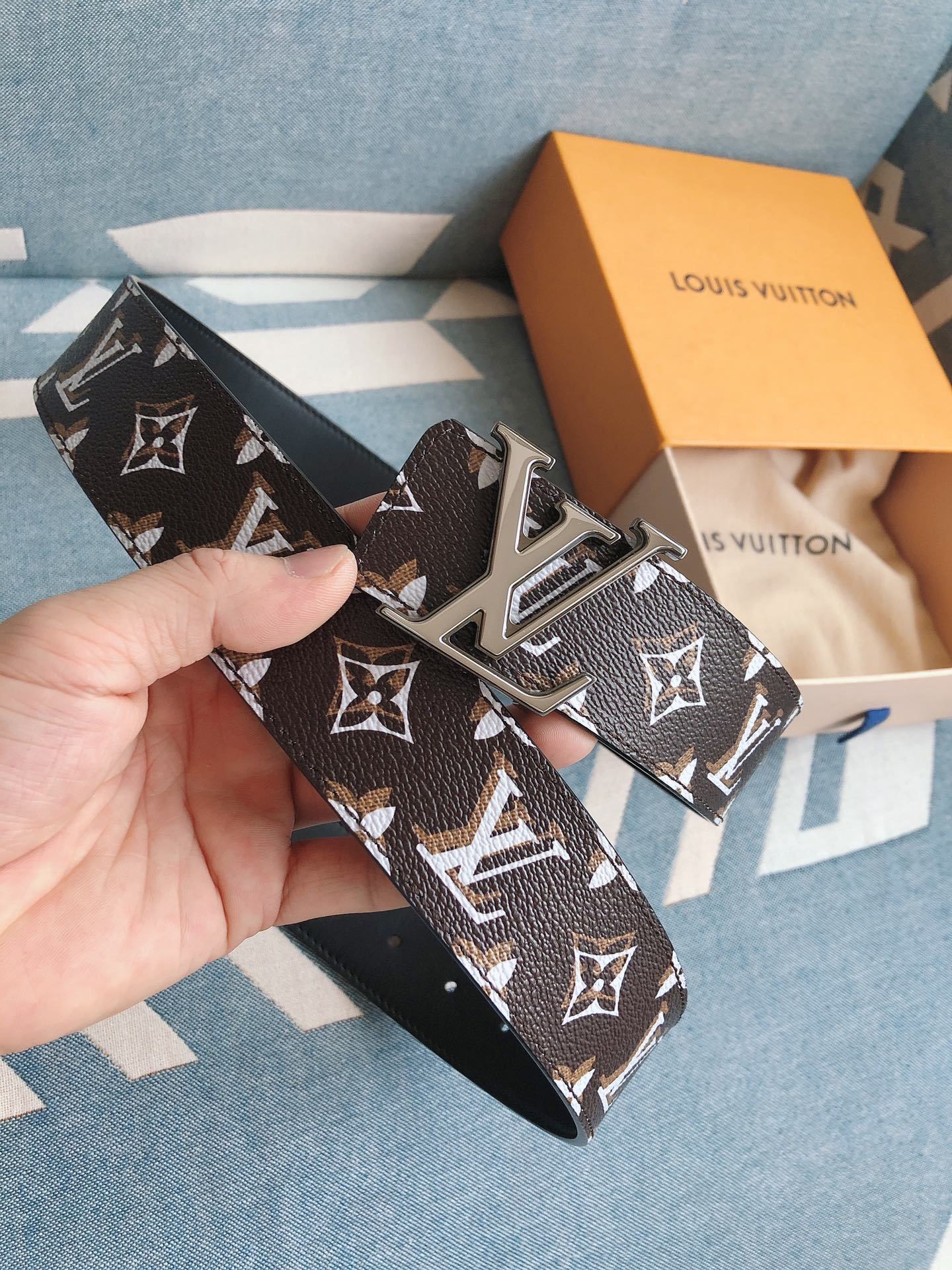 Louis Vuitton Male Leather Belt M-l