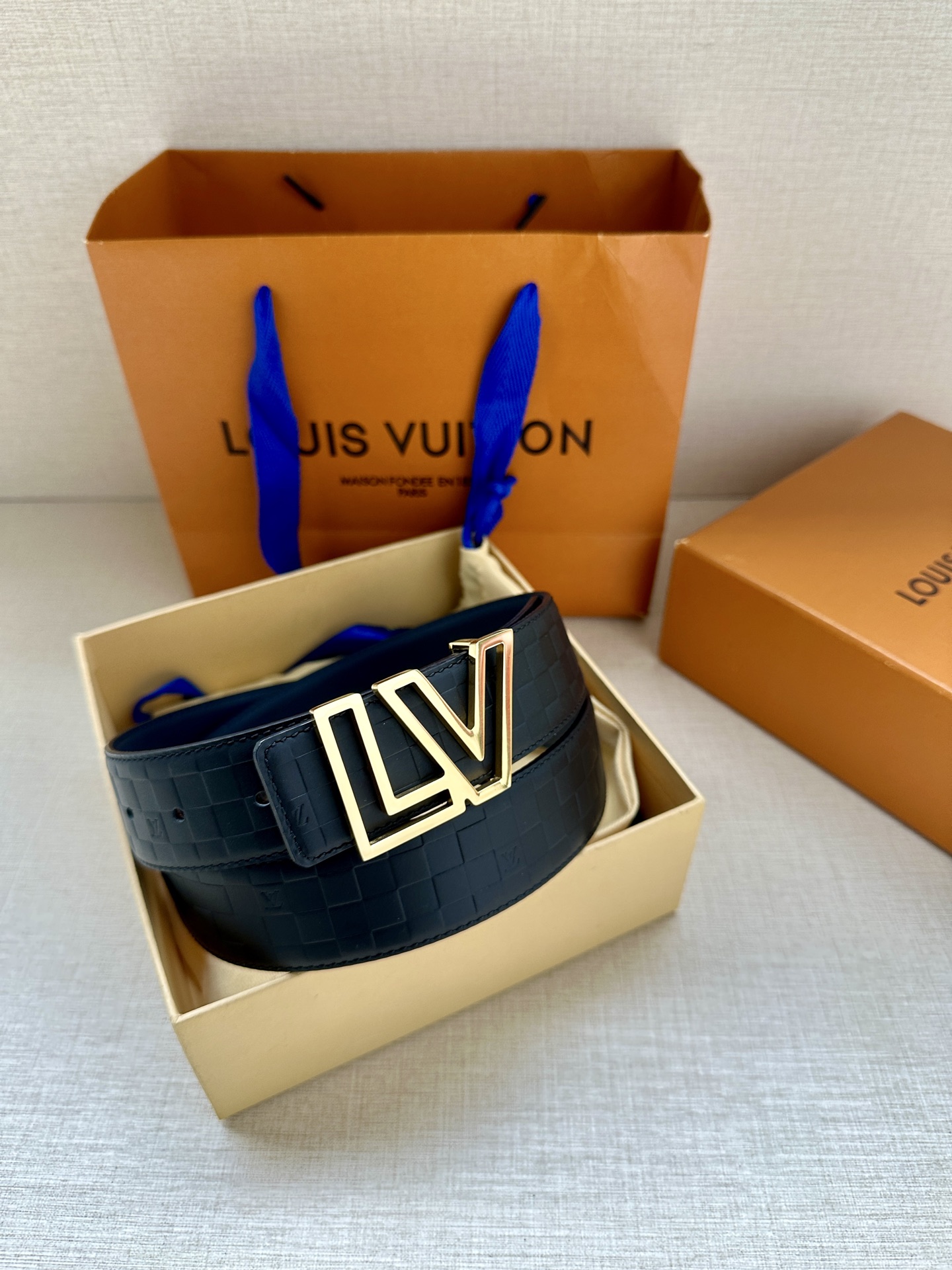 Louis Vuitton Basic Belt Cow Leather M-l