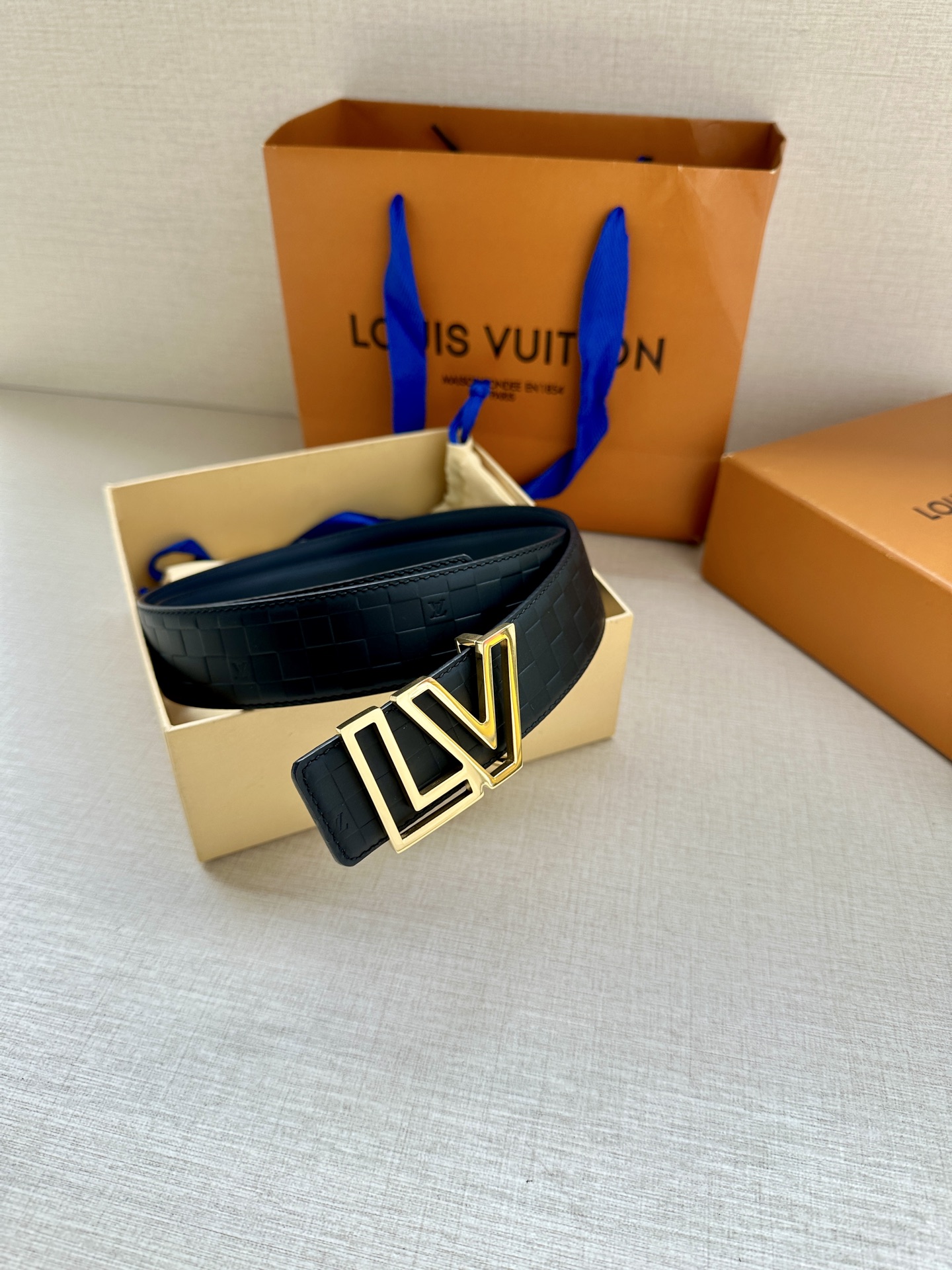 Louis Vuitton Basic Belt Cow Leather M-l