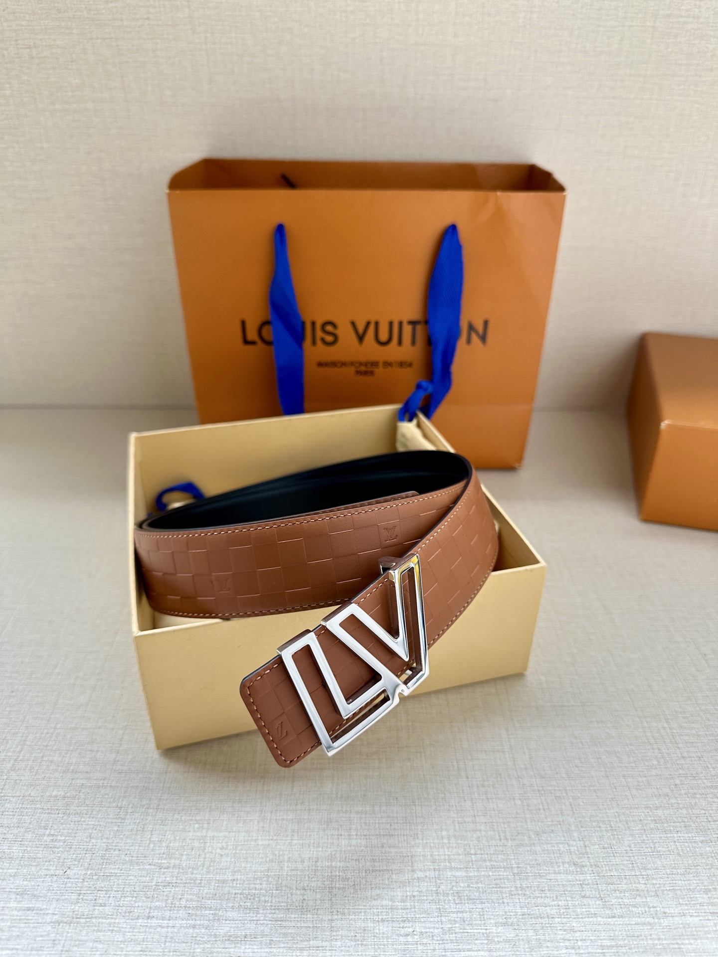 Louis Vuitton Basic Belt Cow Leather M-l