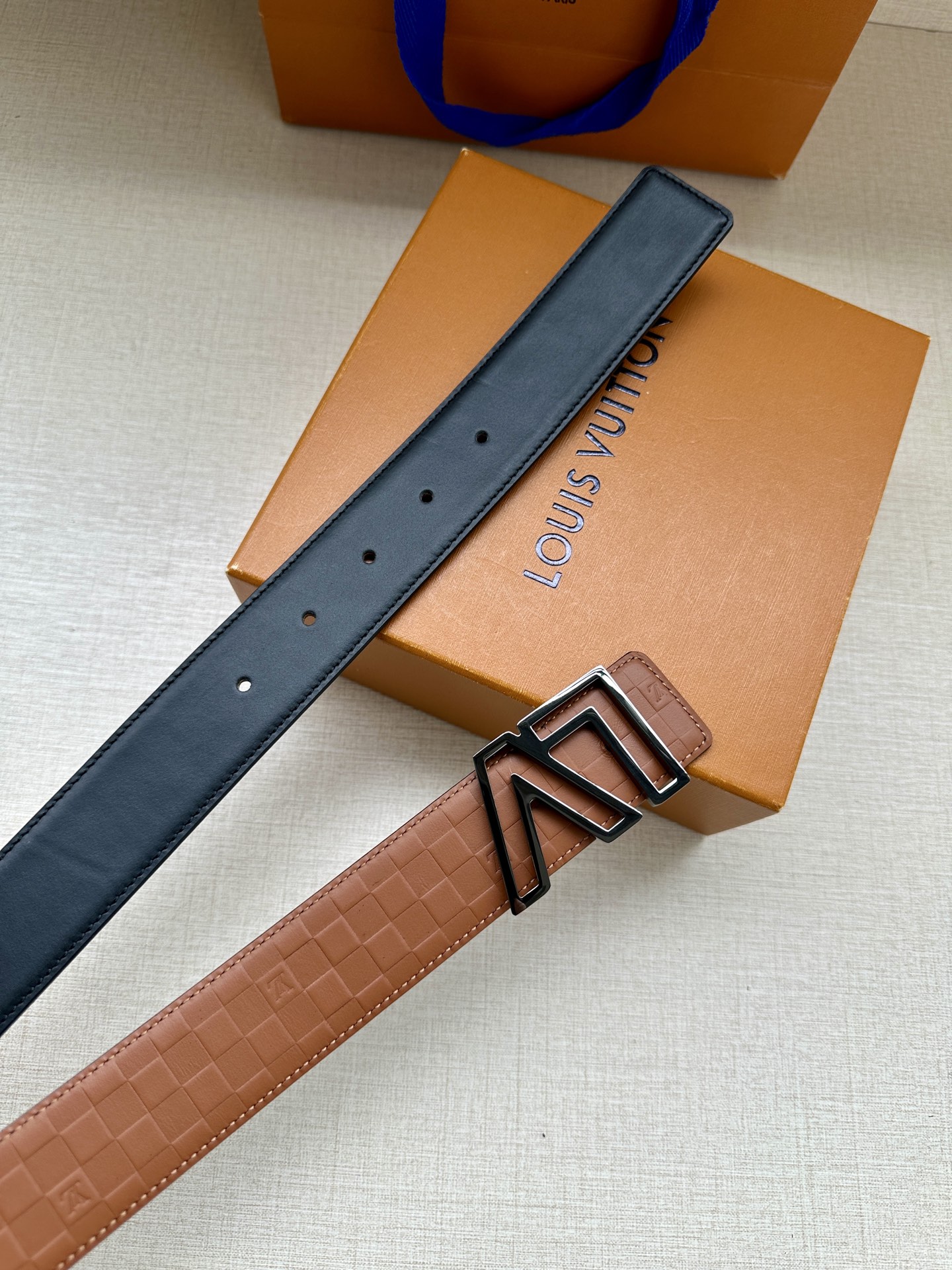 Louis Vuitton Basic Belt Cow Leather M-l