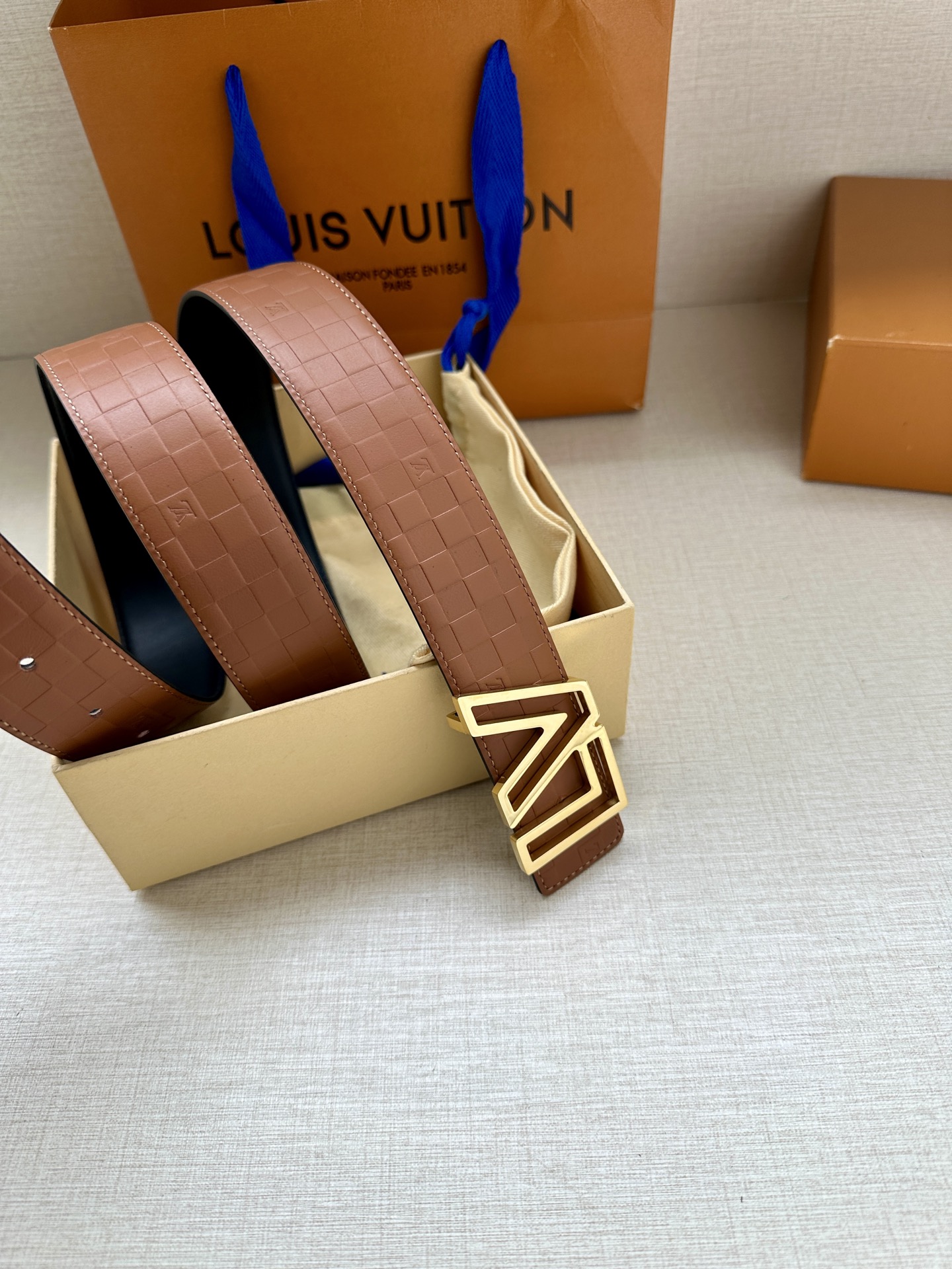 Louis Vuitton Basic Belt Cow Leather M-l