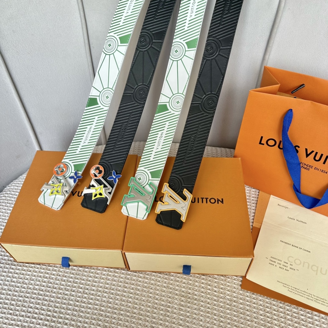 Louis Vuitton Basic Belt Cow Leather M-l