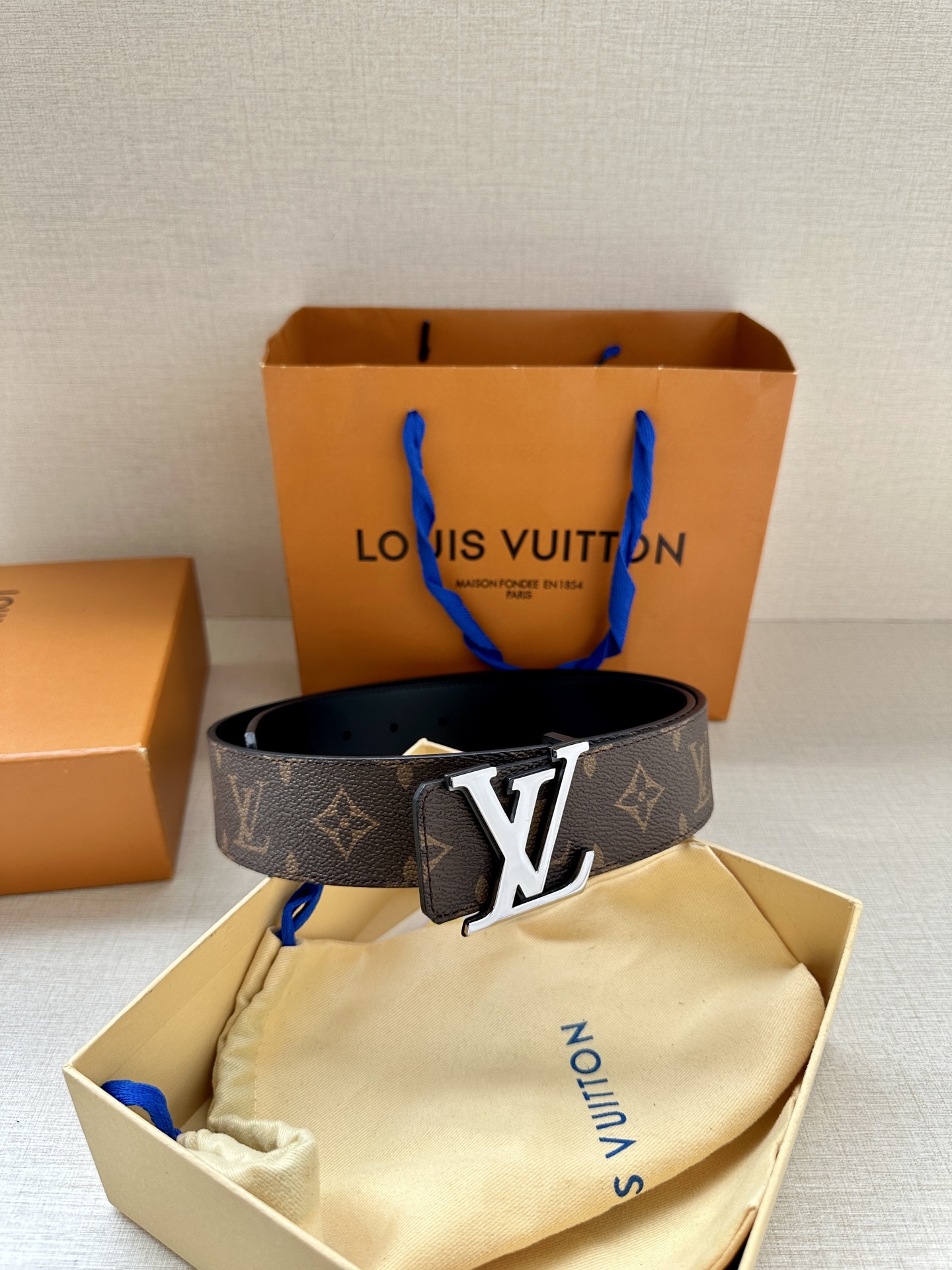 Louis Vuitton Basic Belt Cow Leather M-l