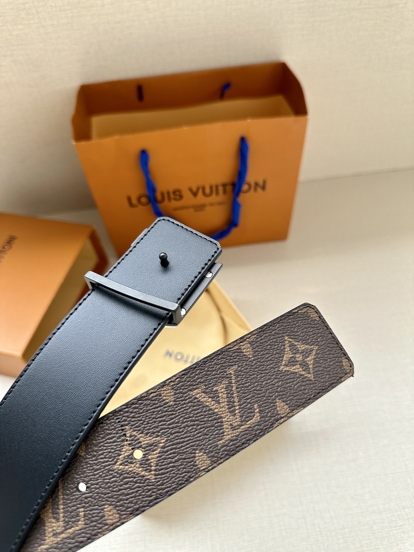 Louis Vuitton Basic Belt Cow Leather M-l