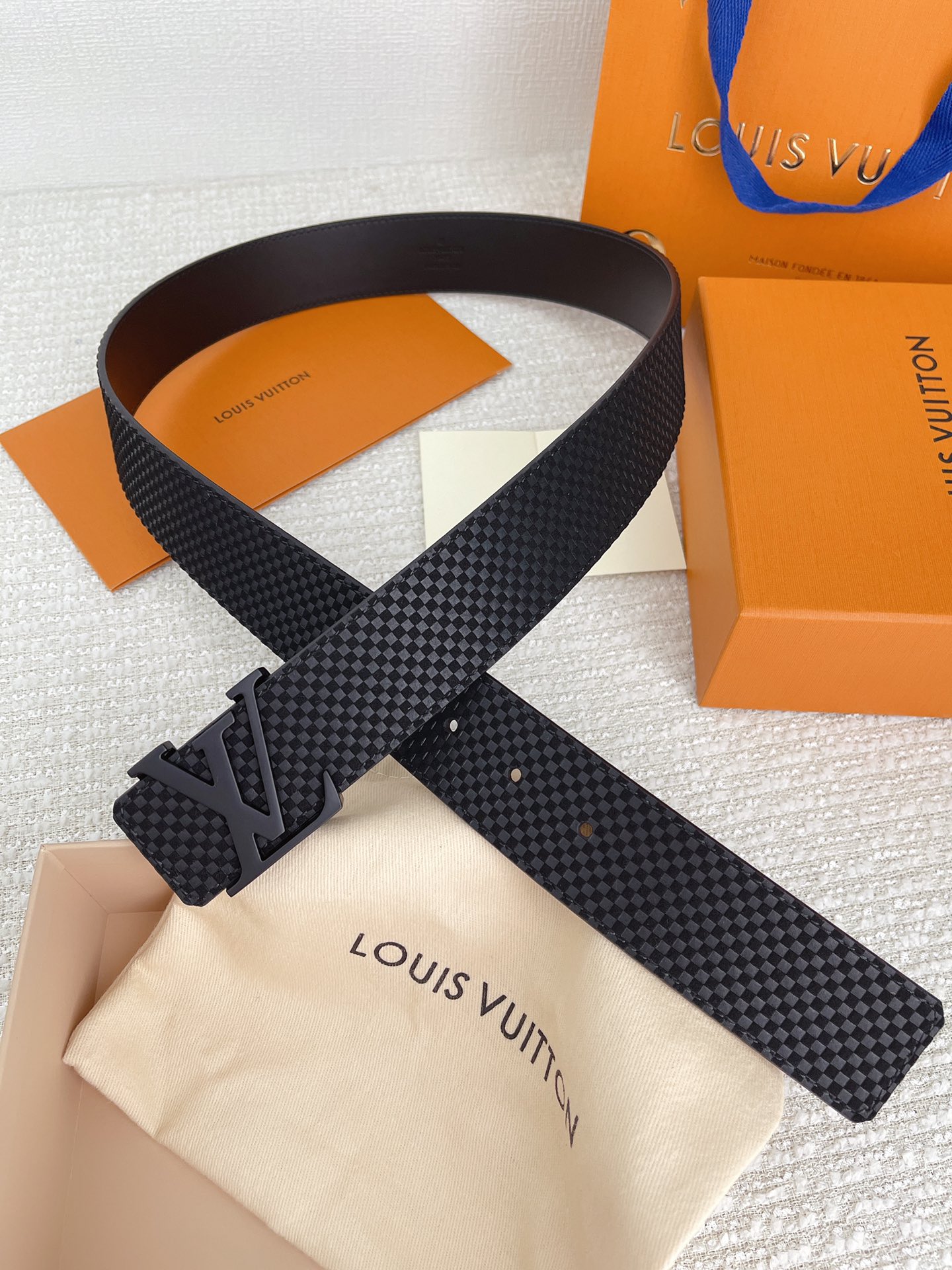 Louis Vuitton Basic Belt Cow Leather M-l