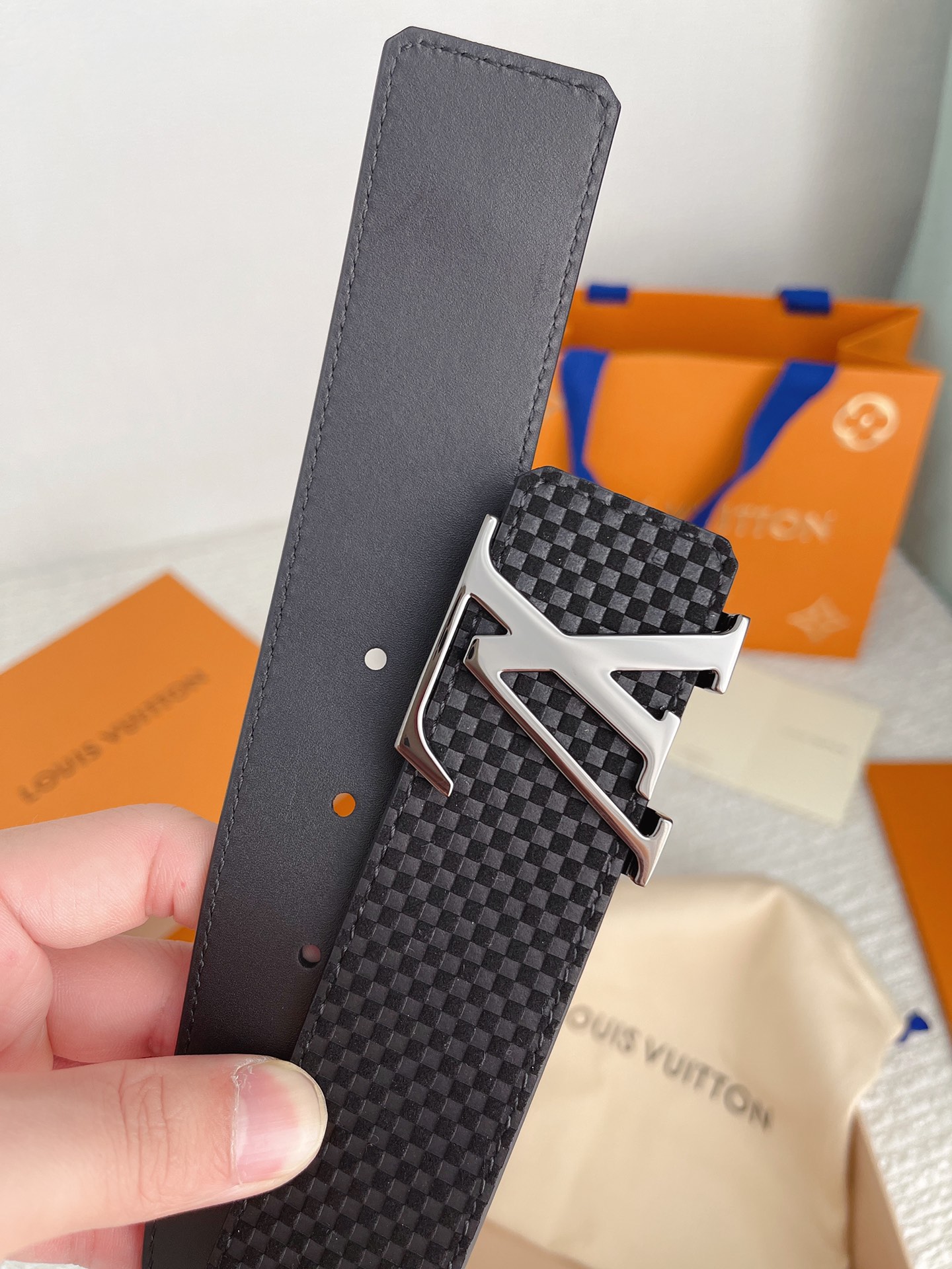 Louis Vuitton Basic Belt Cow Leather M-l