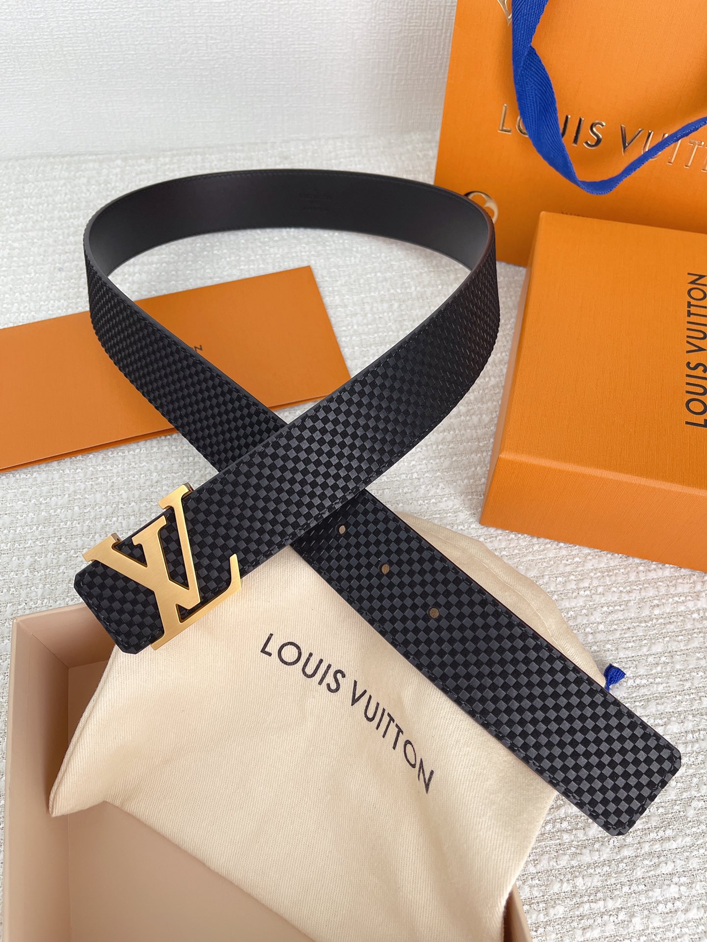 Louis Vuitton Basic Belt Cow Leather M-l