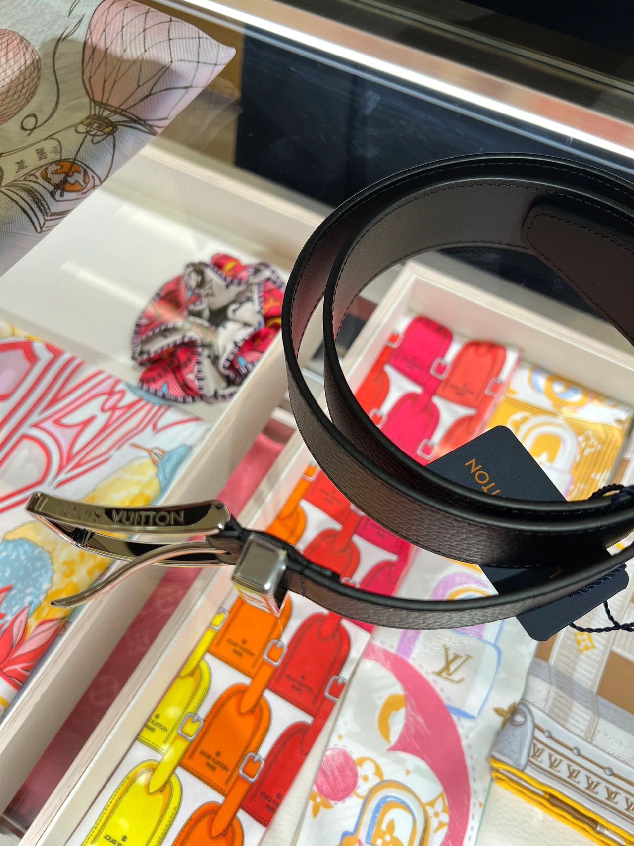 Louis Vuitton Male Leather Belt Canvas S-m-l