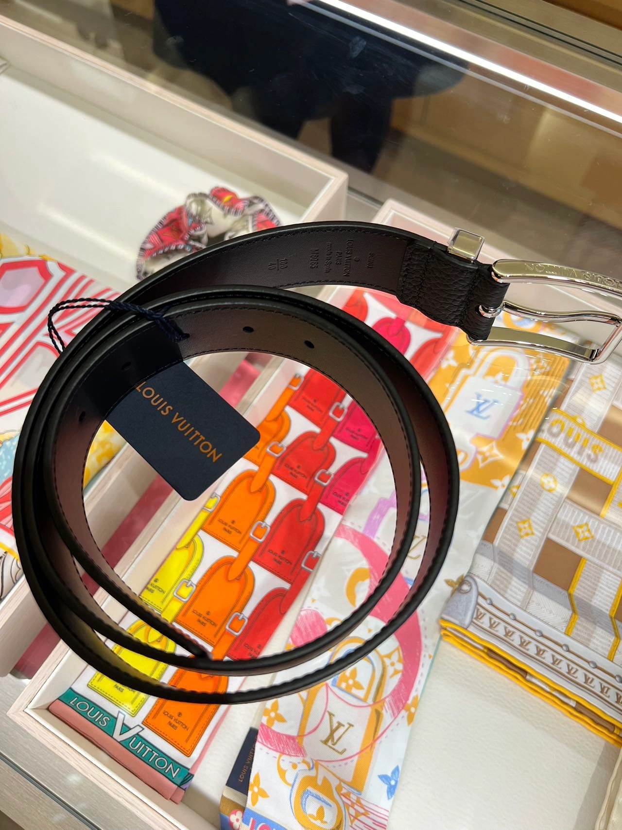 Louis Vuitton Male Leather Belt Canvas S-m-l