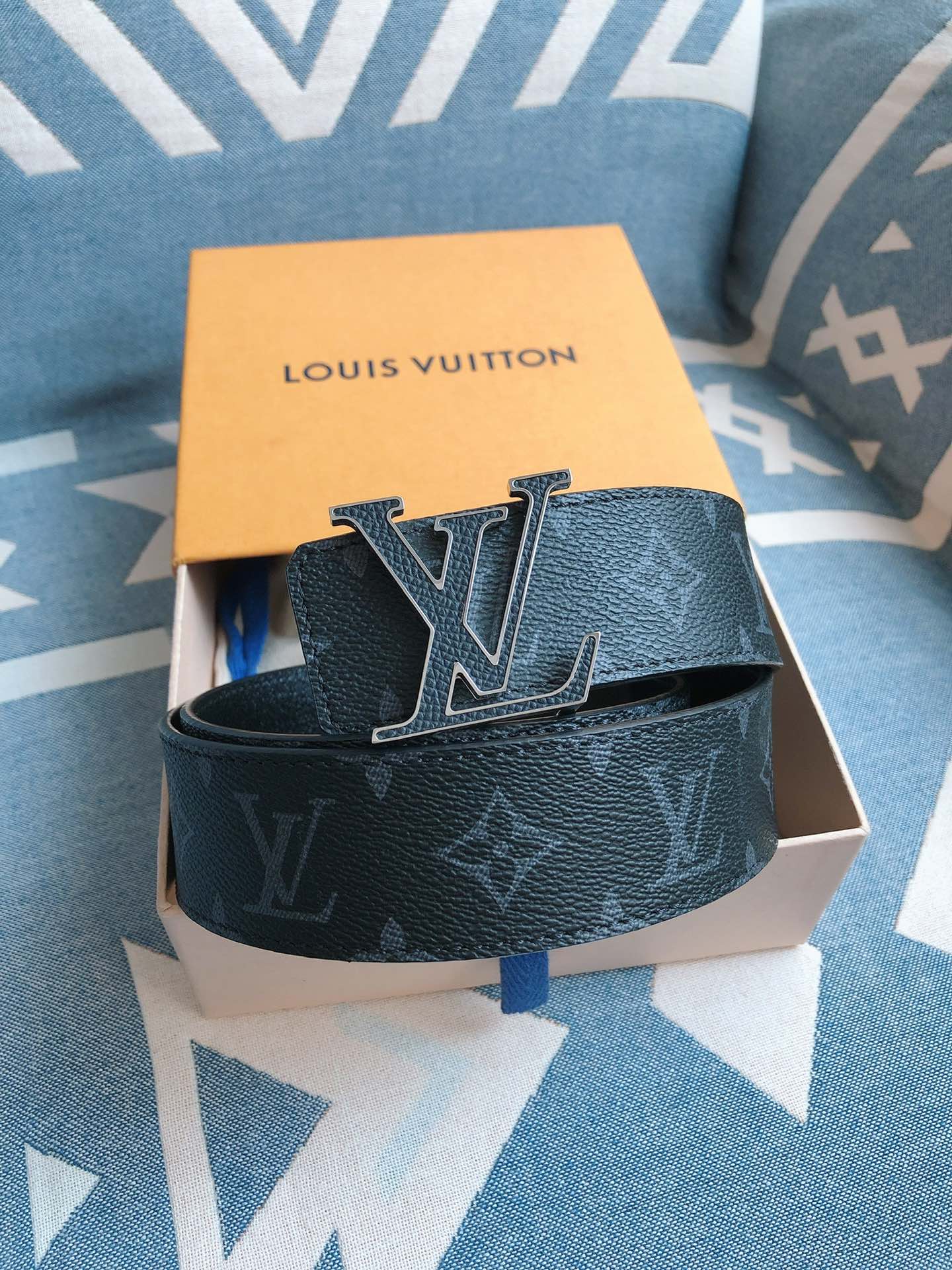 Louis Vuitton Male Leather Belt Cow Leather S-m-l