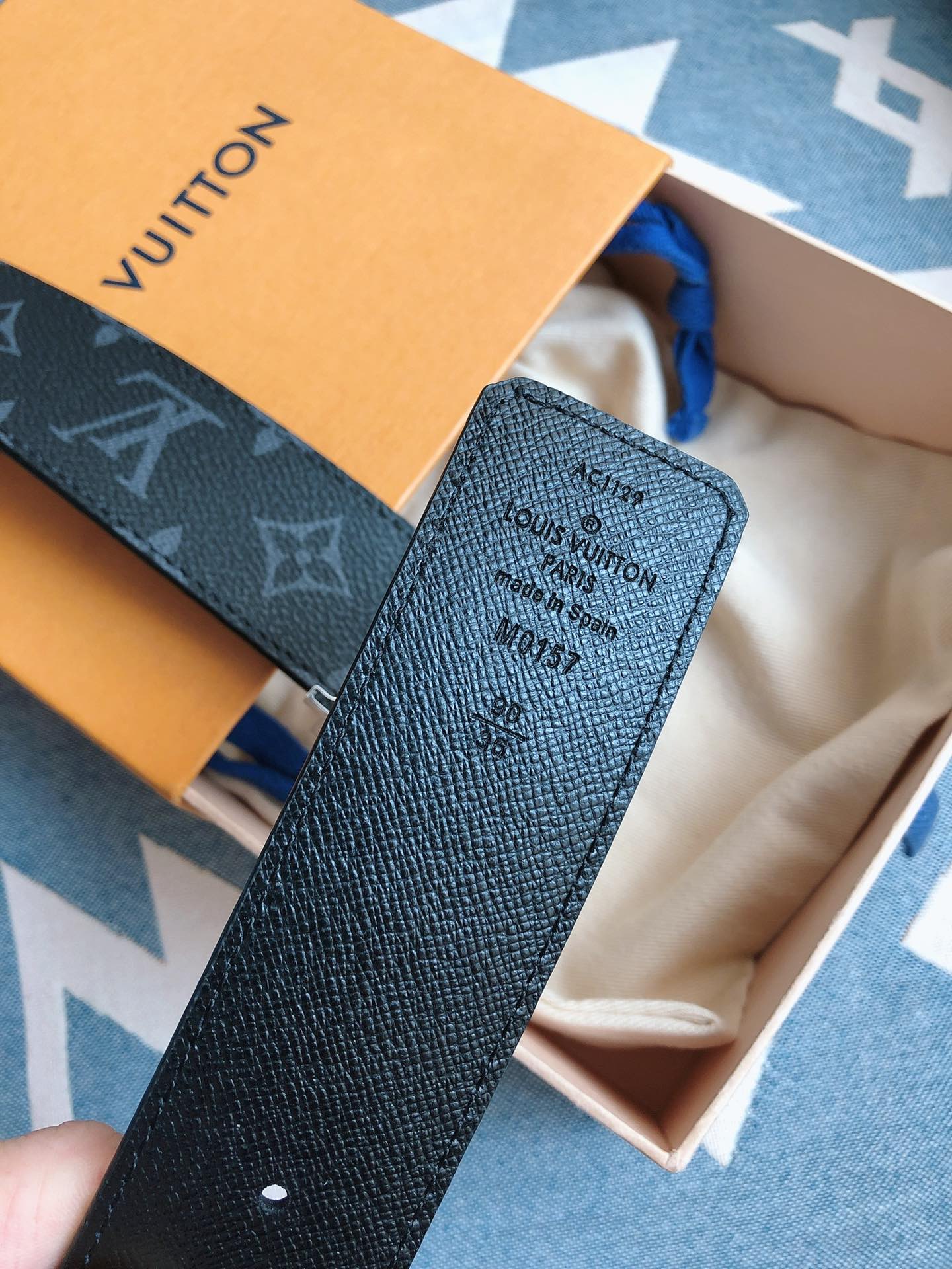 Louis Vuitton Male Leather Belt Cow Leather S-m-l