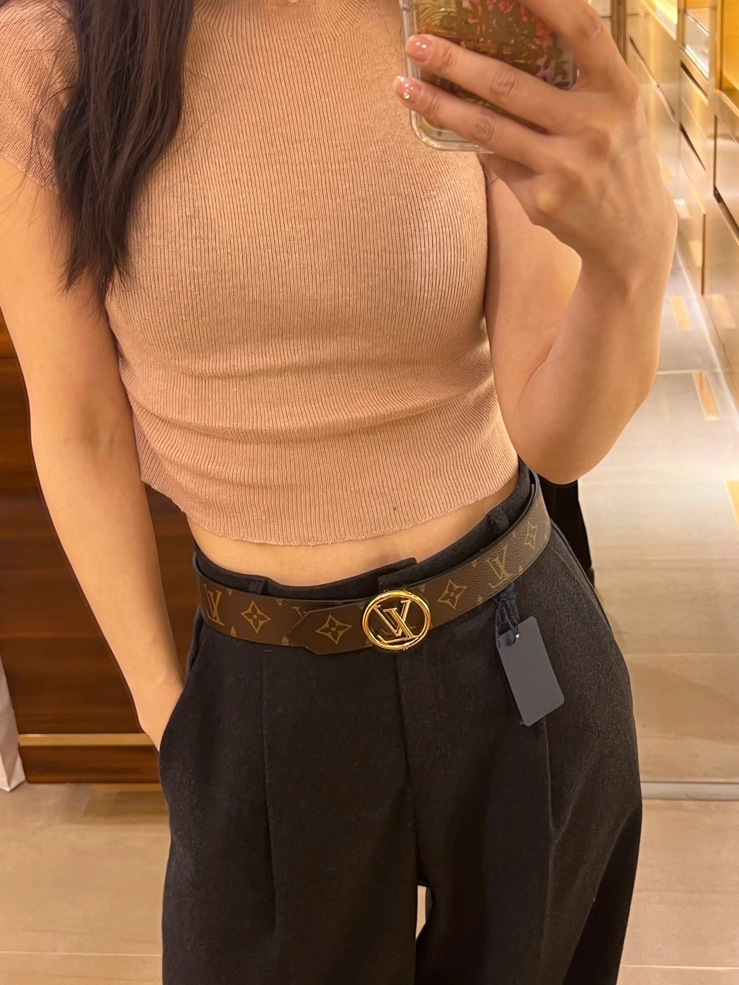 Louis Vuitton Female Basic Belt Wide Width L