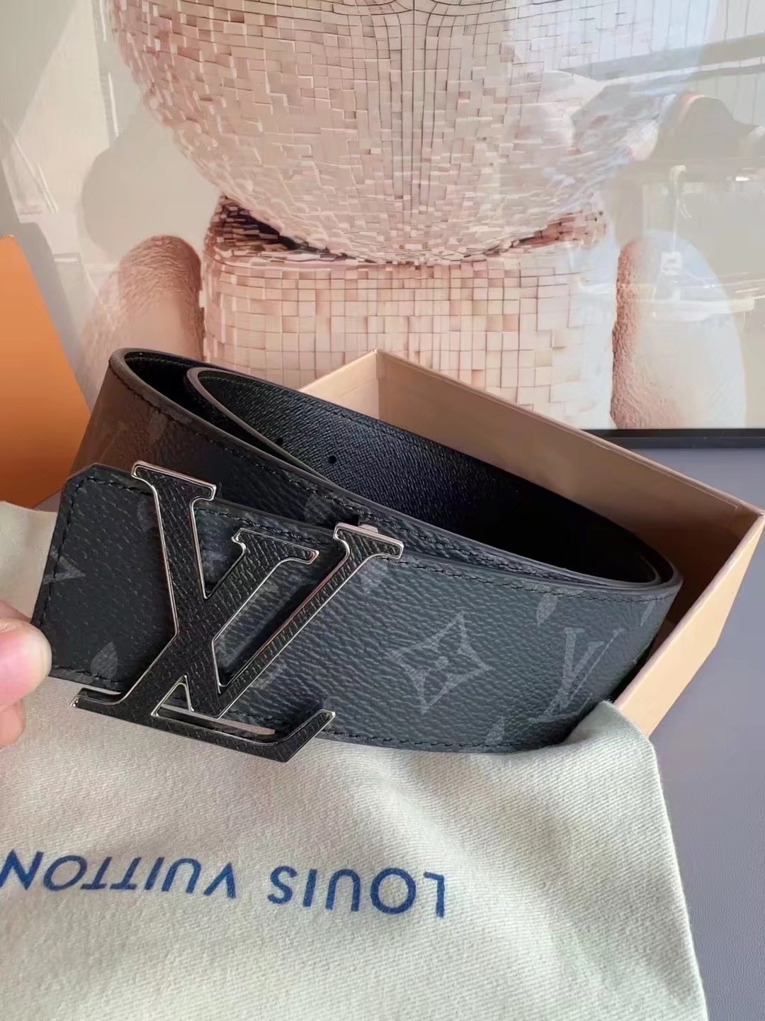 Louis Vuitton Male Basic Belt Canvas 40mm-s-m-l