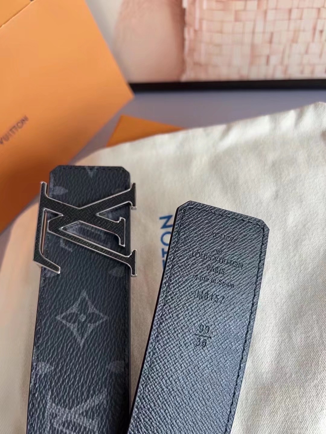 Louis Vuitton Male Basic Belt Canvas 40mm-s-m-l