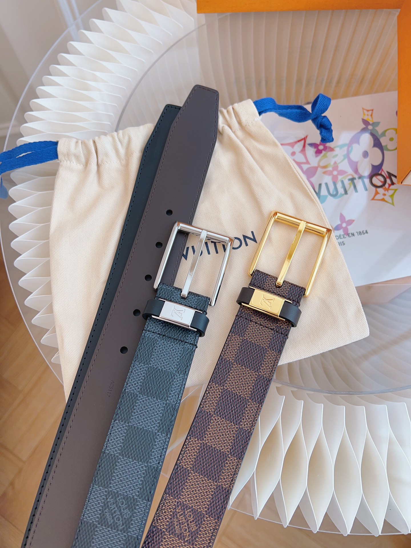 Louis Vuitton Male Leather Belt Top Grain Leather 13514-m-l