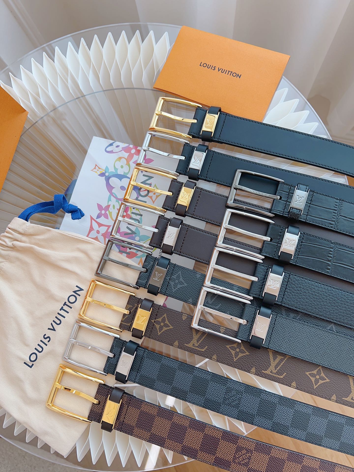 Louis Vuitton Male Leather Belt Top Grain Leather 13514-m-l