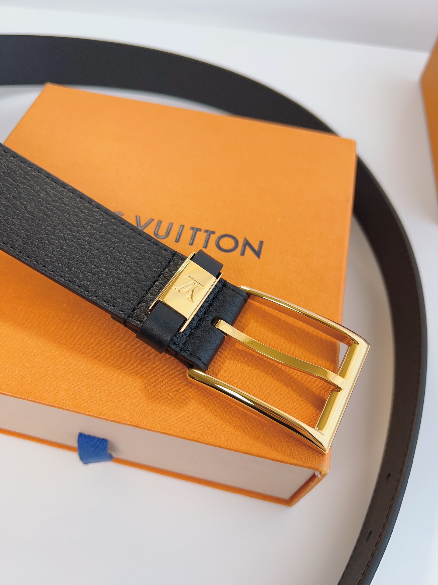 Louis Vuitton Male Leather Belt Top Grain Leather 13514-m-l