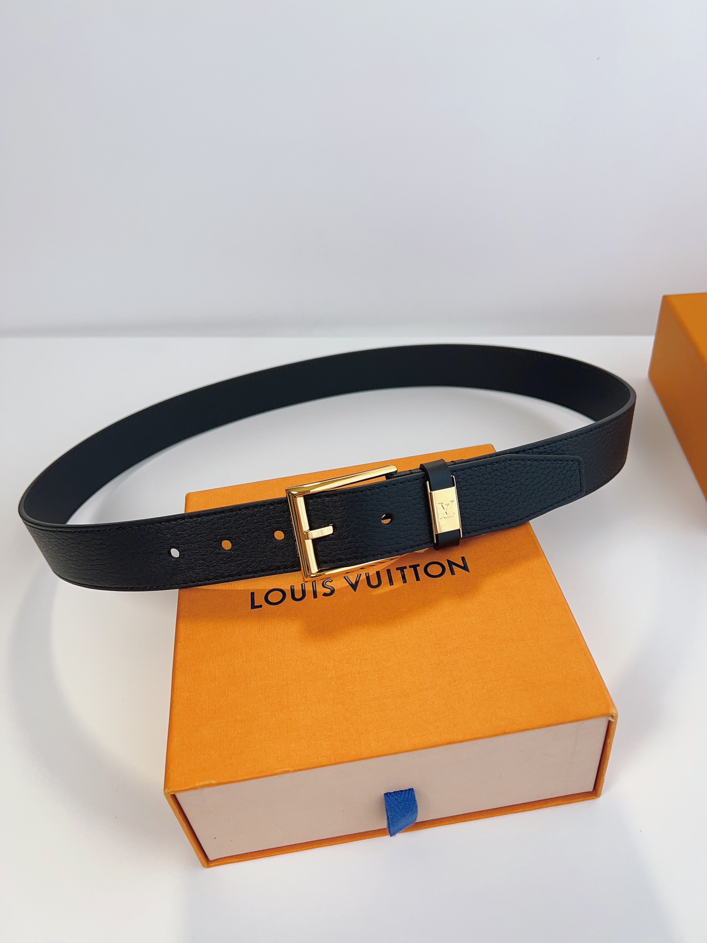 Louis Vuitton Male Leather Belt Top Grain Leather 13514-m-l