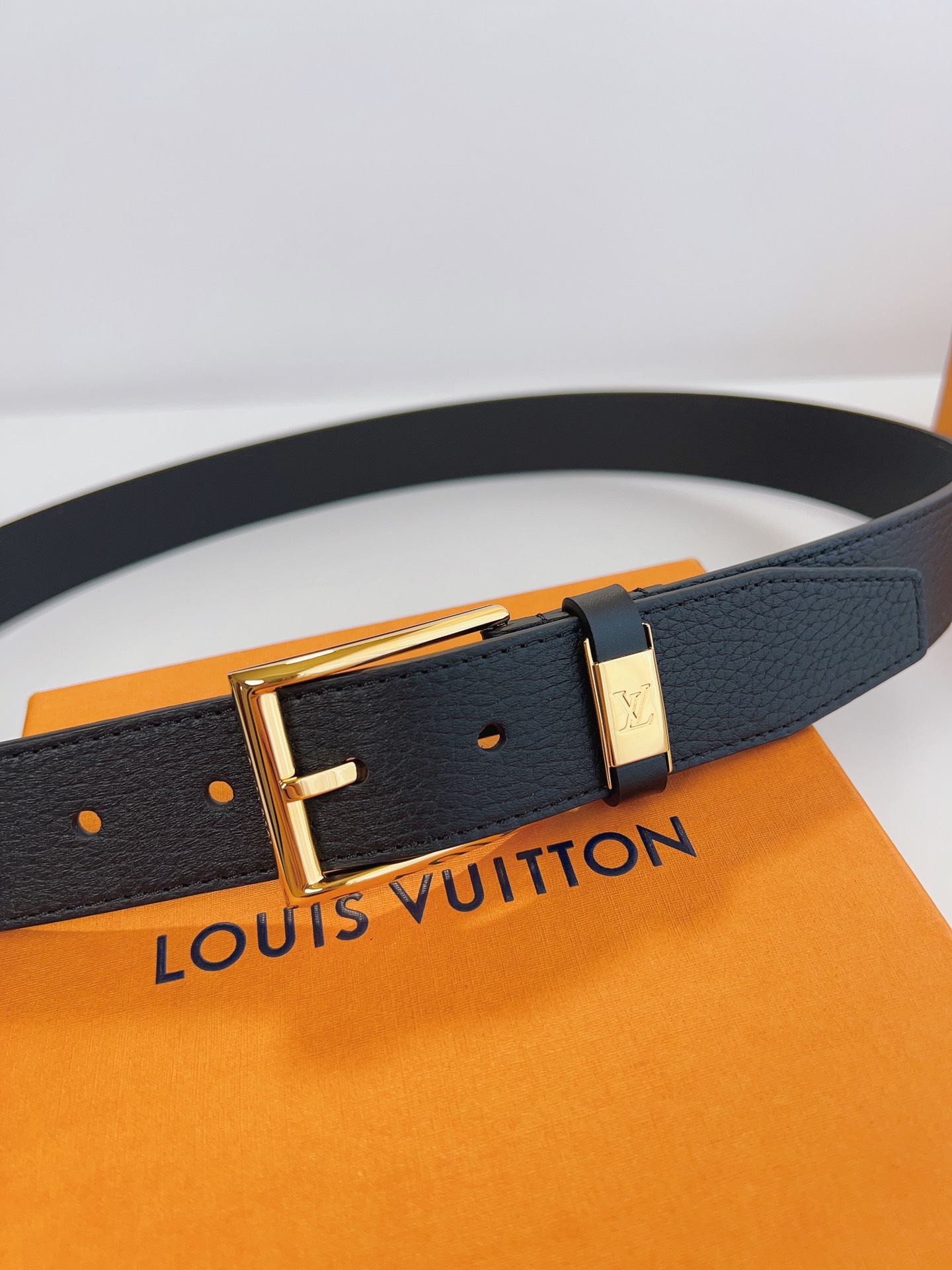 Louis Vuitton Male Leather Belt Top Grain Leather 13514-m-l
