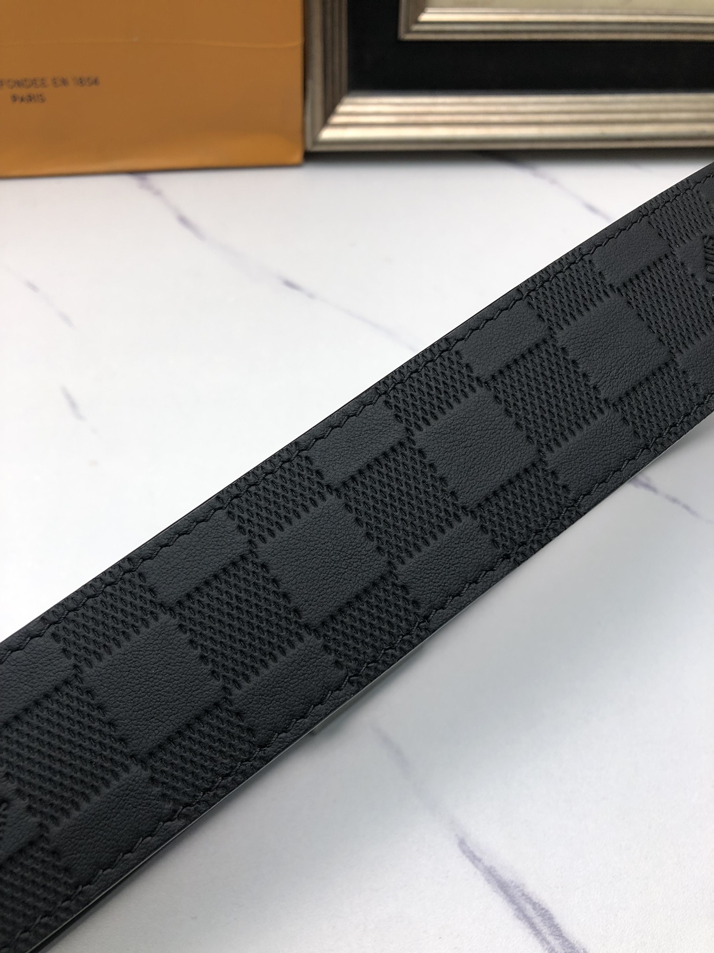 Louis Vuitton Basic Belt Top Grain Leather Black L