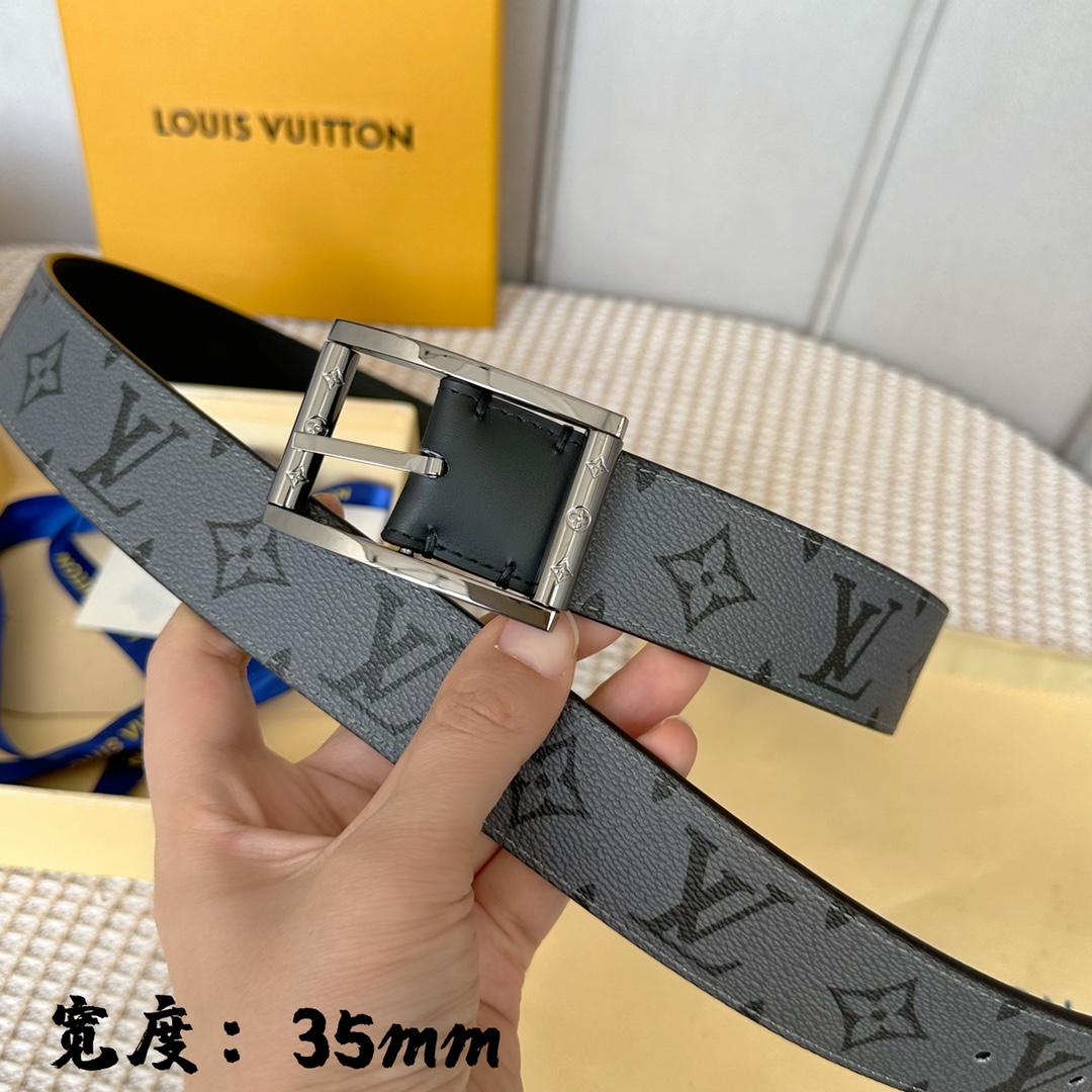 Louis Vuitton Male Basic Belt Cow Leather S-m-l