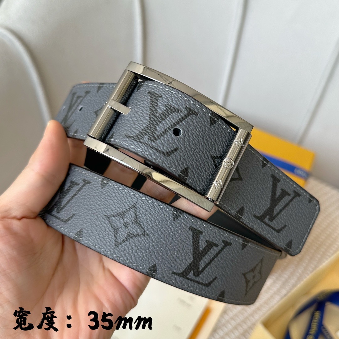 Louis Vuitton Male Basic Belt Cow Leather S-m-l