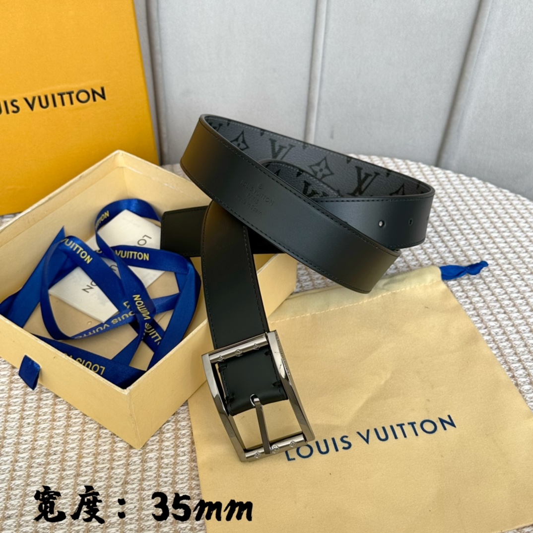Louis Vuitton Male Basic Belt Cow Leather S-m-l
