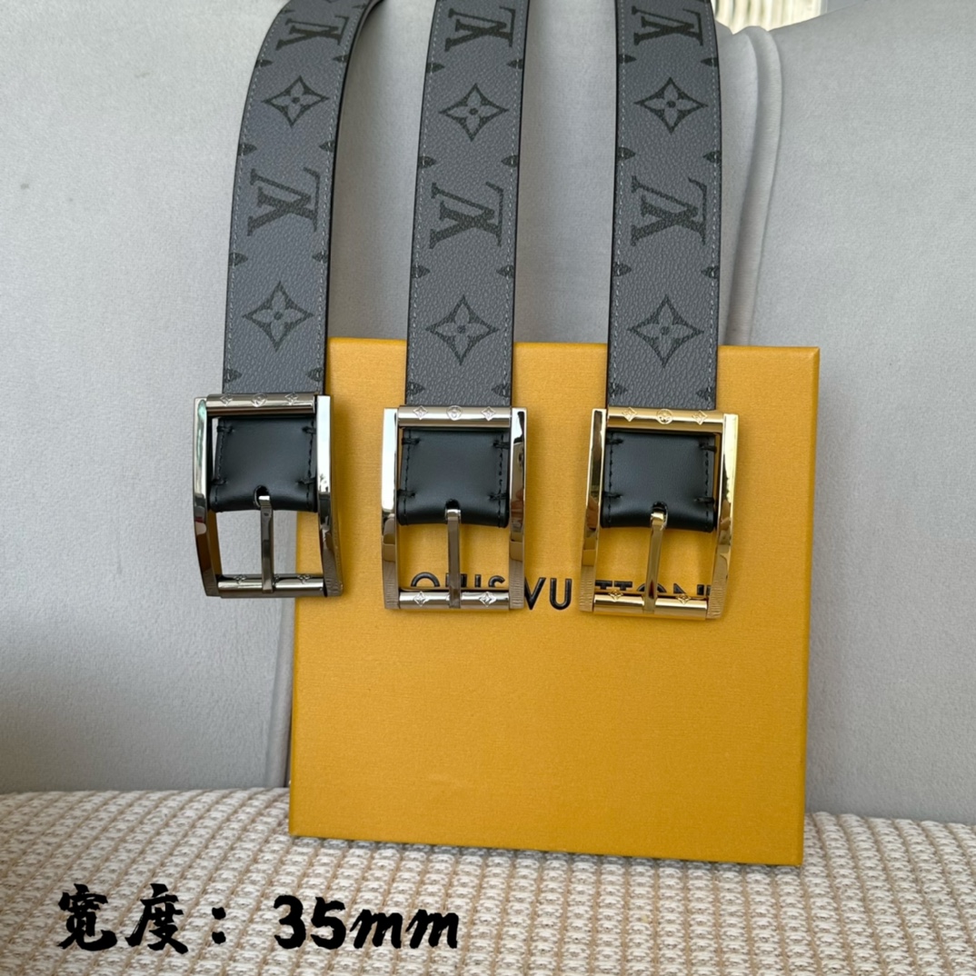Louis Vuitton Male Basic Belt Cow Leather S-m-l