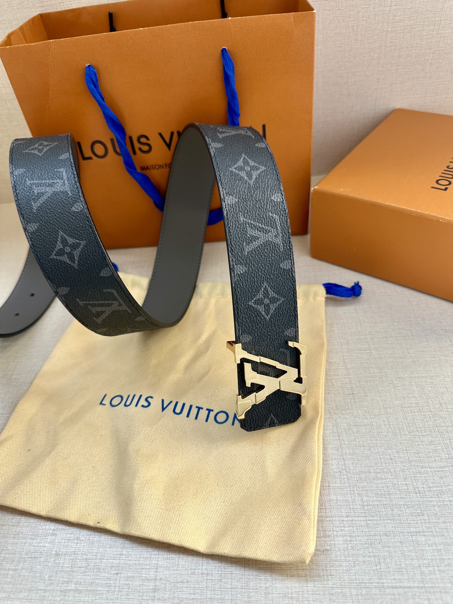 Louis Vuitton Male Basic Belt Canvas S-m-l