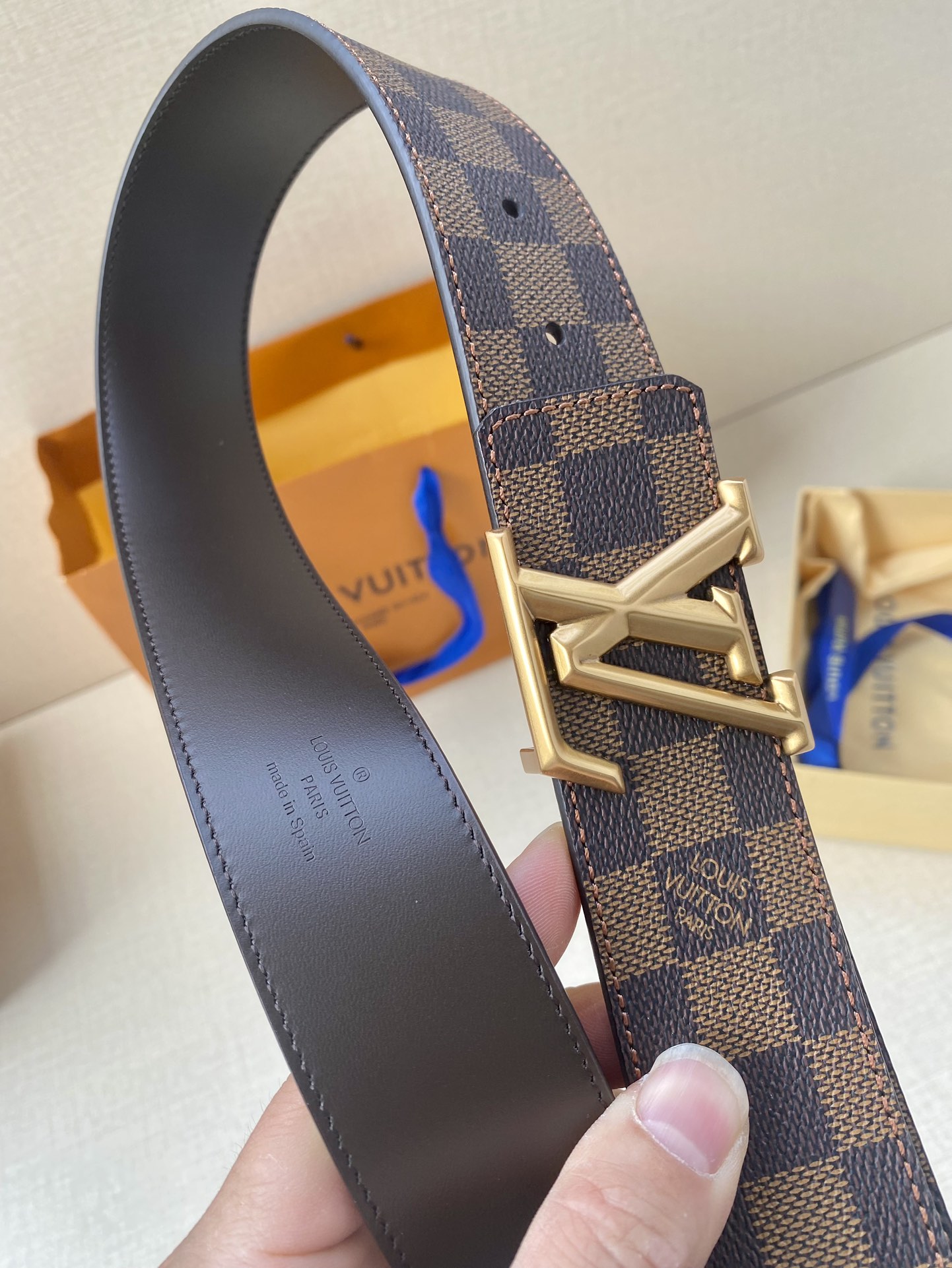 Louis Vuitton Male Basic Belt Cow Leather S-m-l