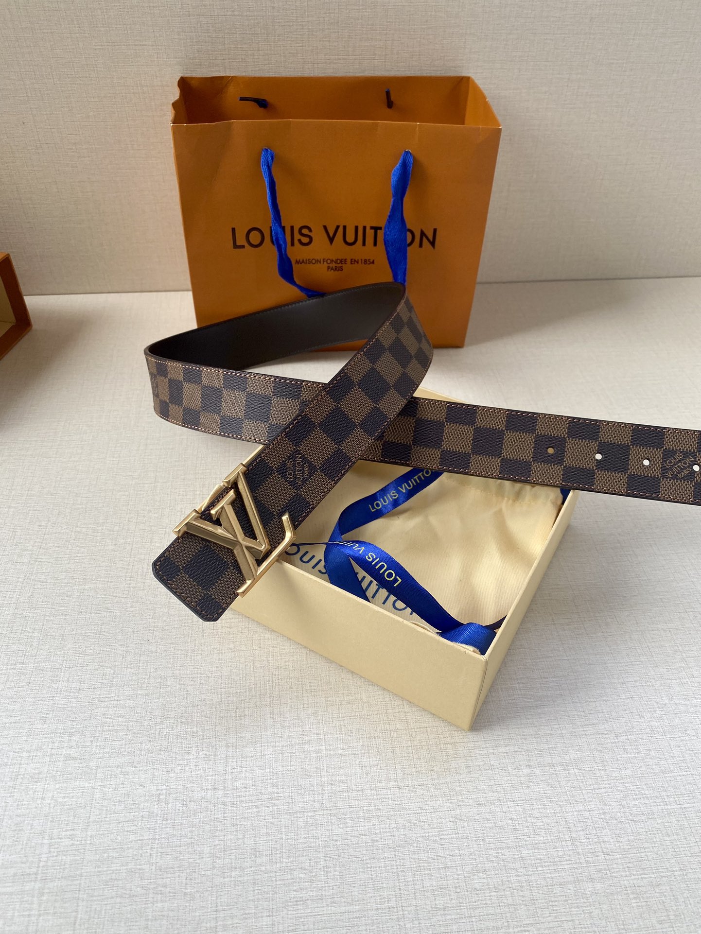 Louis Vuitton Male Basic Belt Cow Leather S-m-l