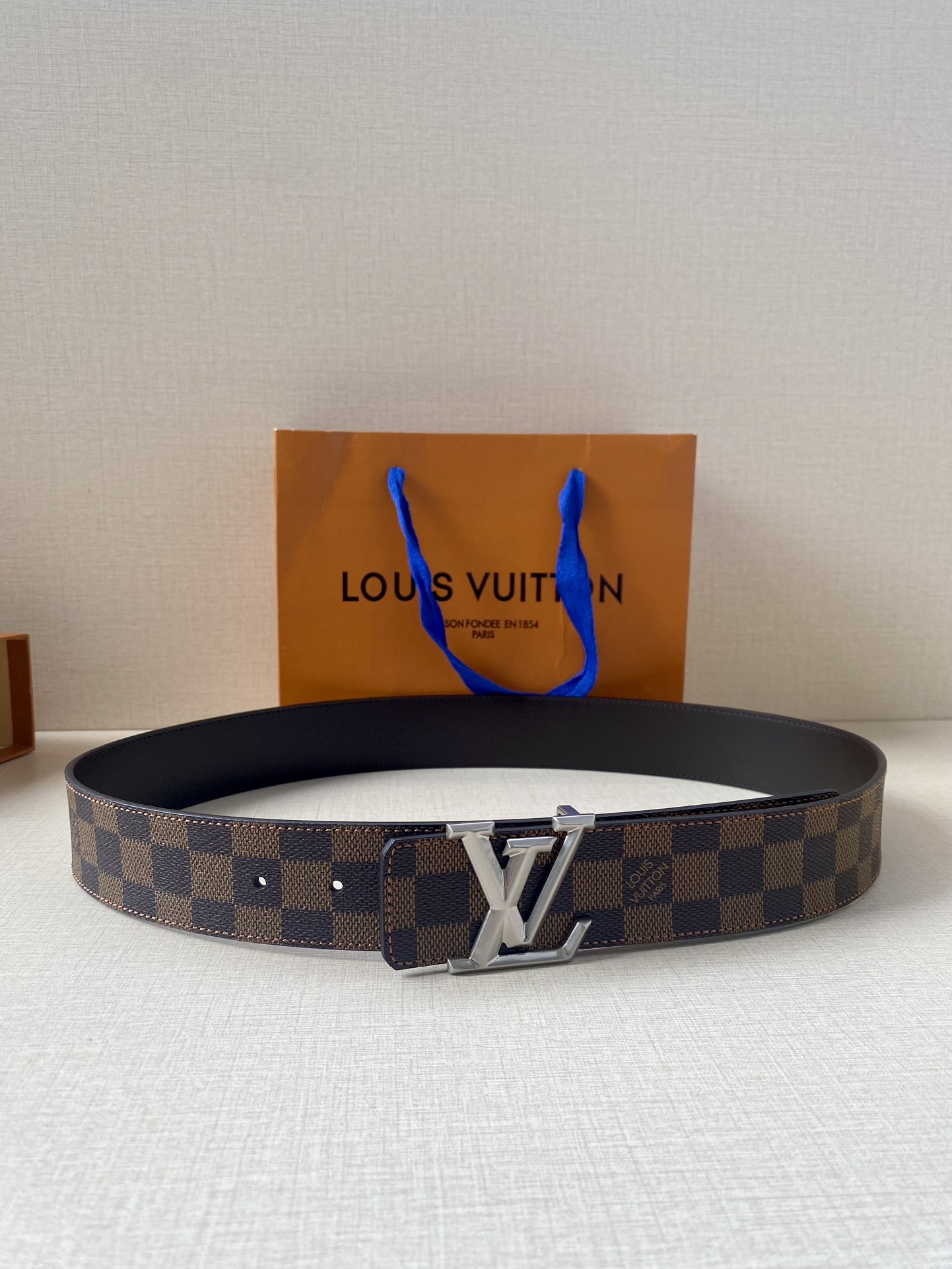 Louis Vuitton Male Basic Belt Cow Leather S-m-l