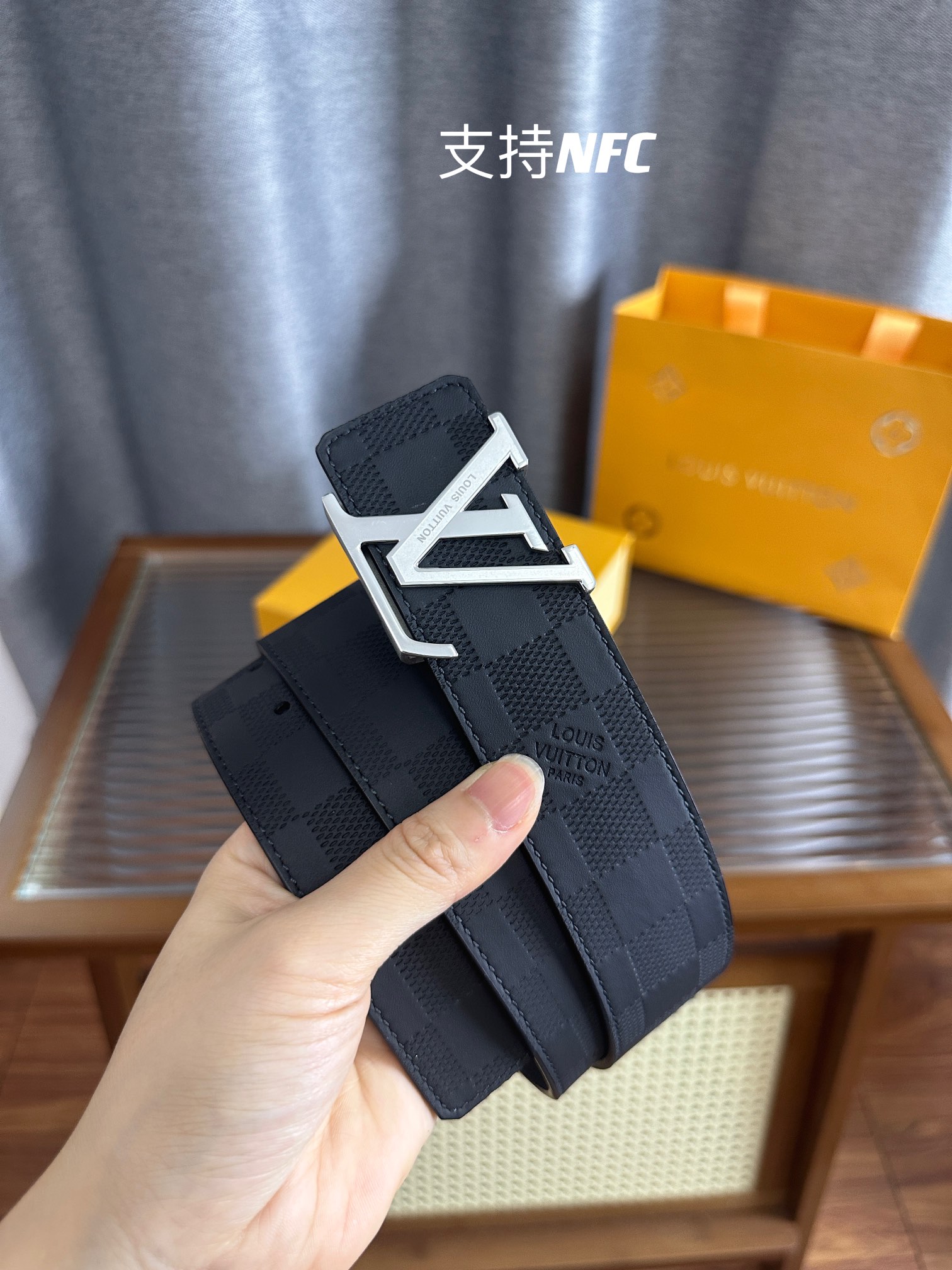 Louis Vuitton Male Leather Belt Top Grain Leather S-m-l