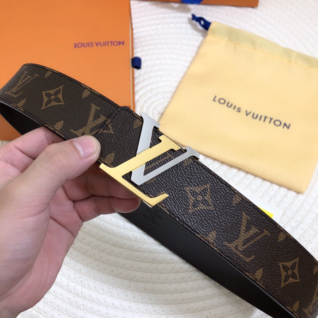 Louis Vuitton Male Basic Belt Cow Leather 39mm-l